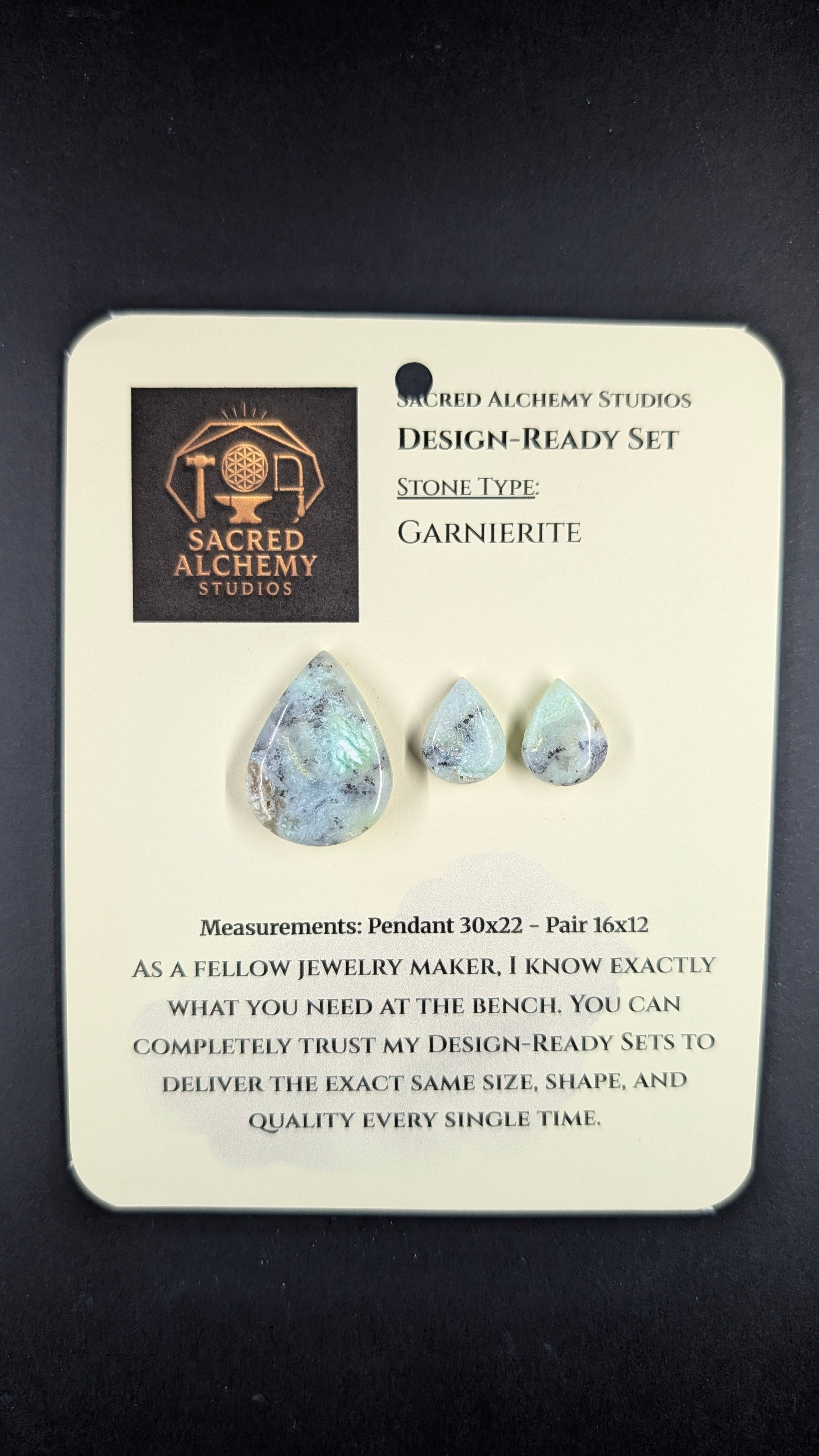Tear Shape - Garnierite - Design-Ready Set