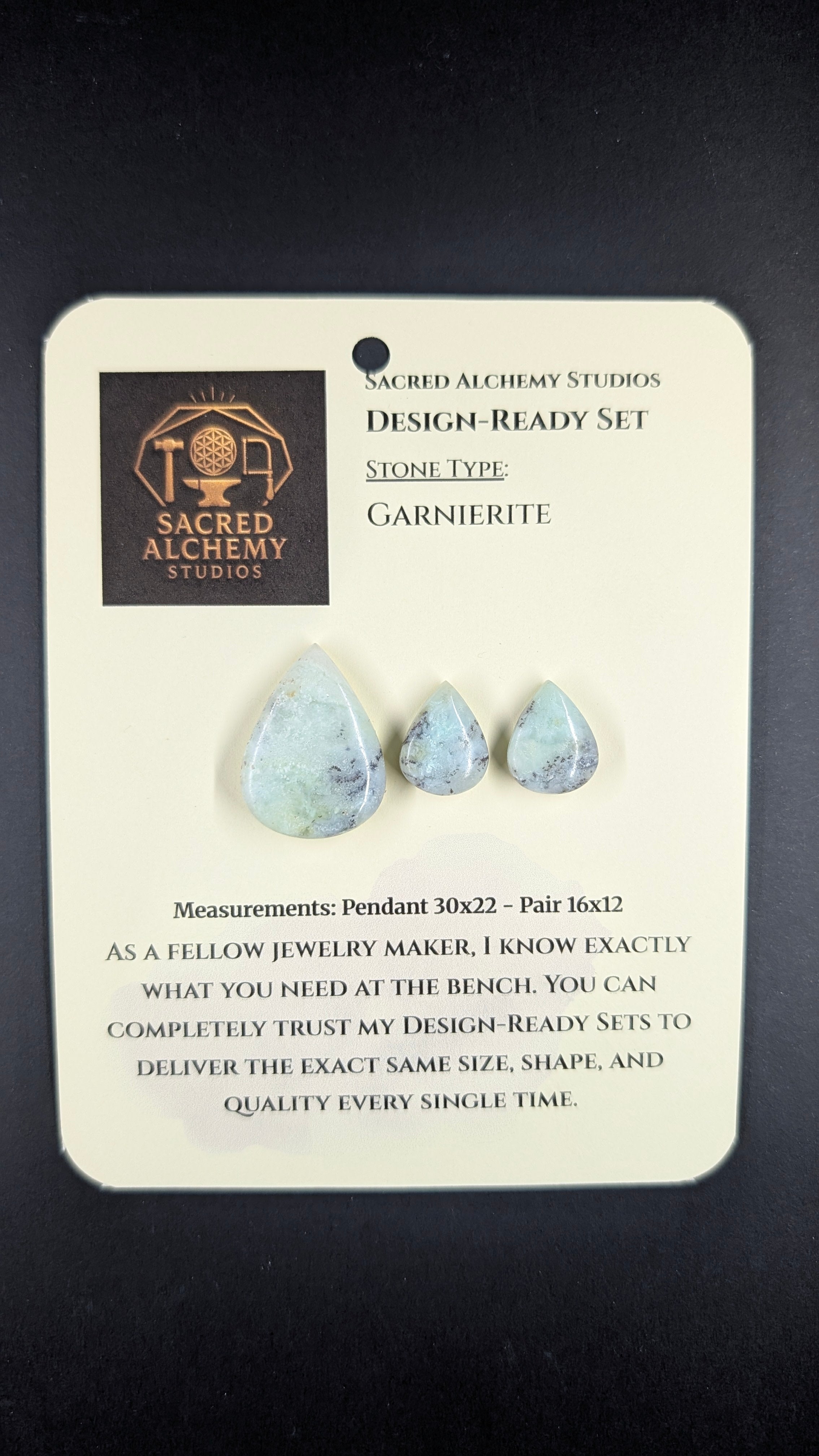 Tear Shape - Garnierite - Design-Ready Set
