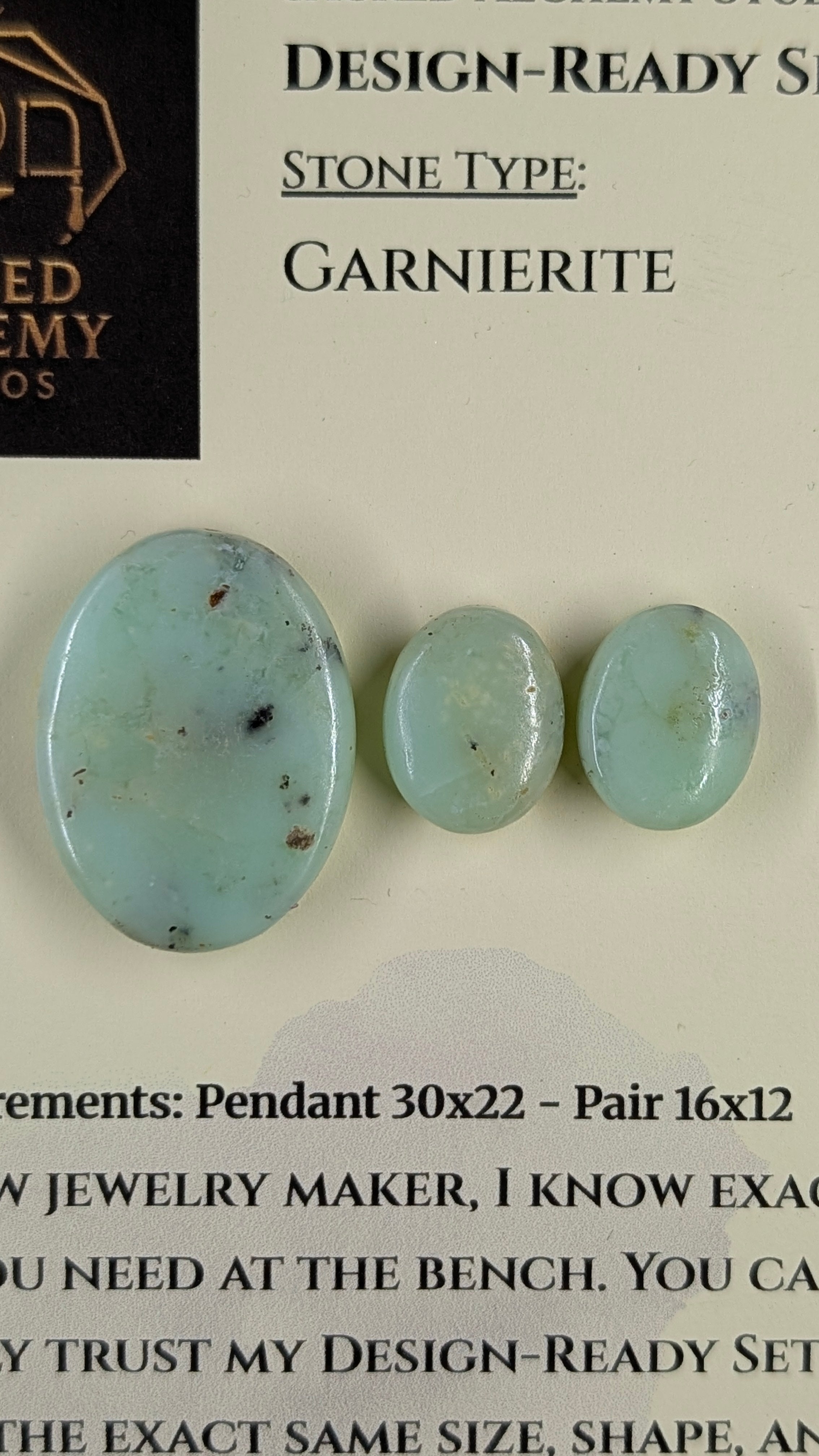 Oval Shape - Garnierite - Design-Ready Set
