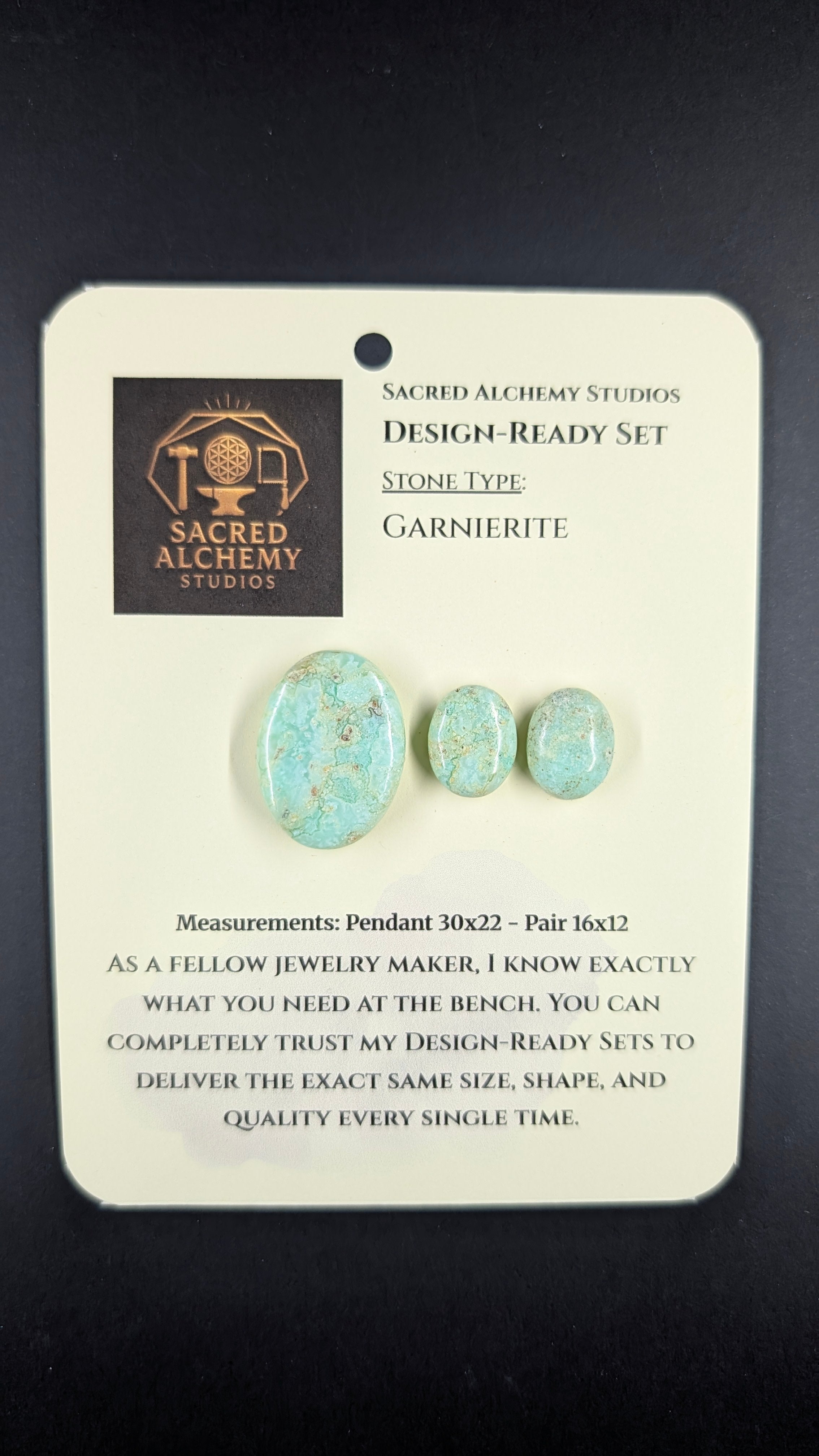 Oval Shape - Garnierite - Design-Ready Set