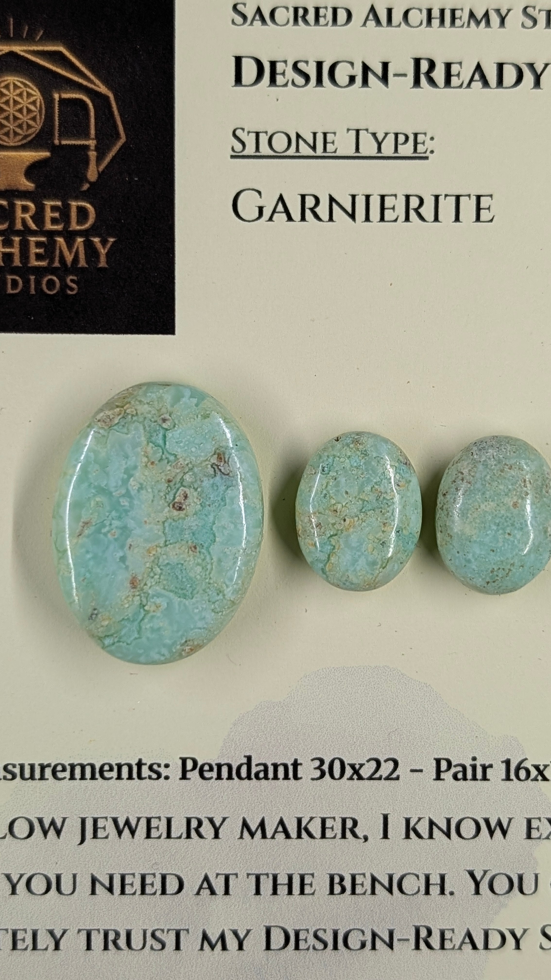 Oval Shape - Garnierite - Design-Ready Set