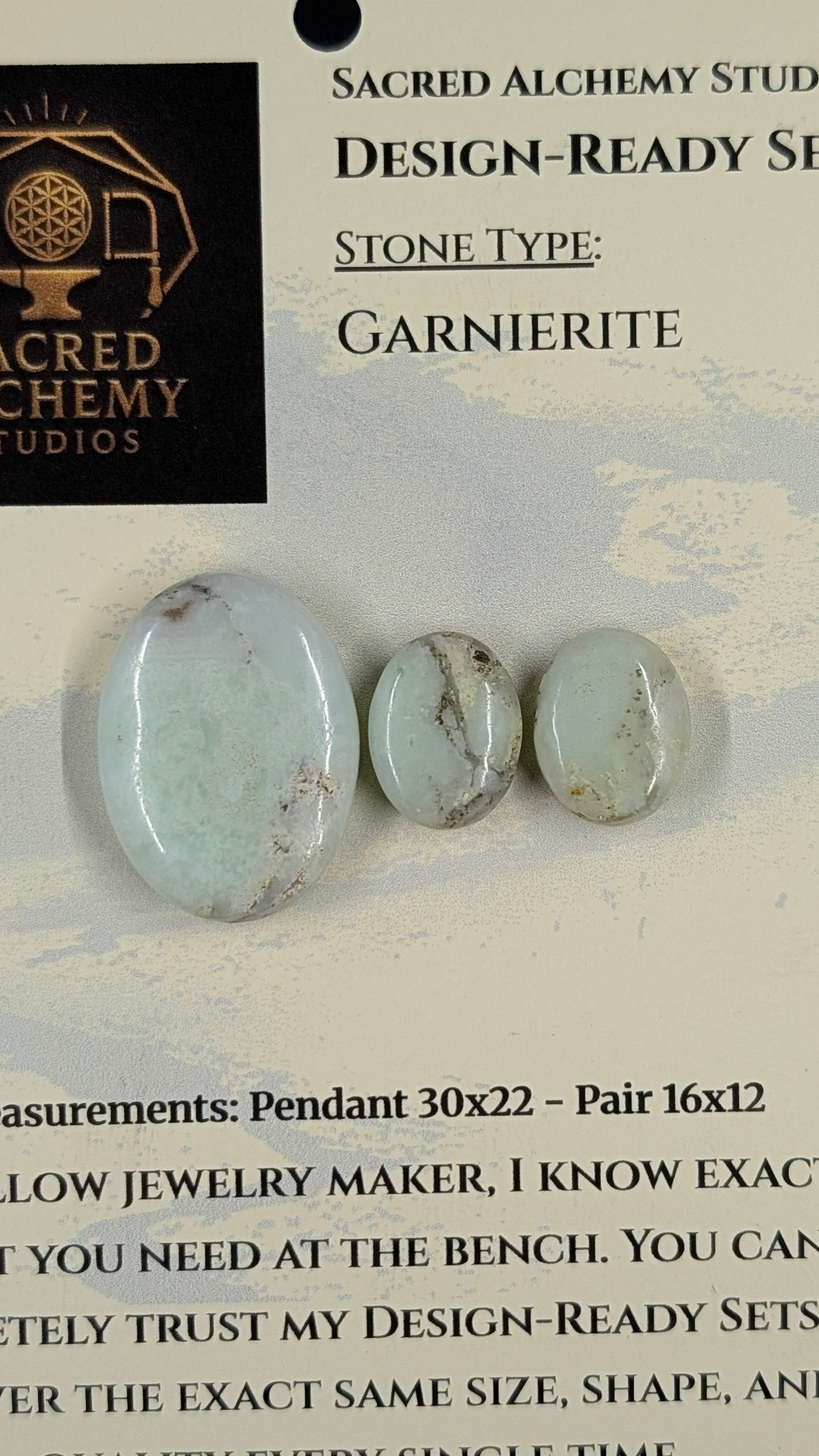 Oval Shape - Garnierite - Design-Ready Set