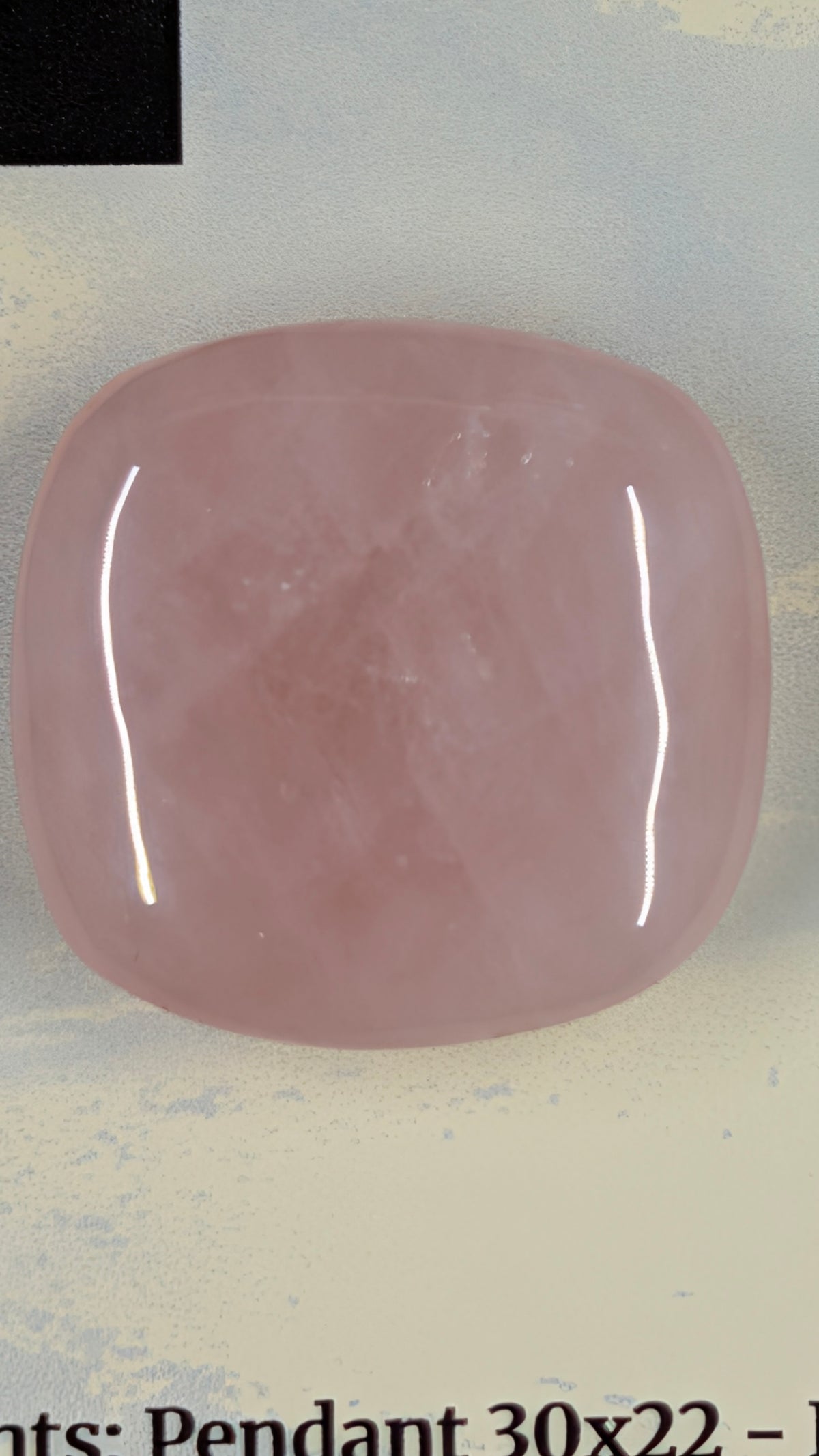 Sacred Alchemy Eximius Collection | Handcrafted Square Cushion Rose Quartz Cabochon (Minas Gerais, Brazil)