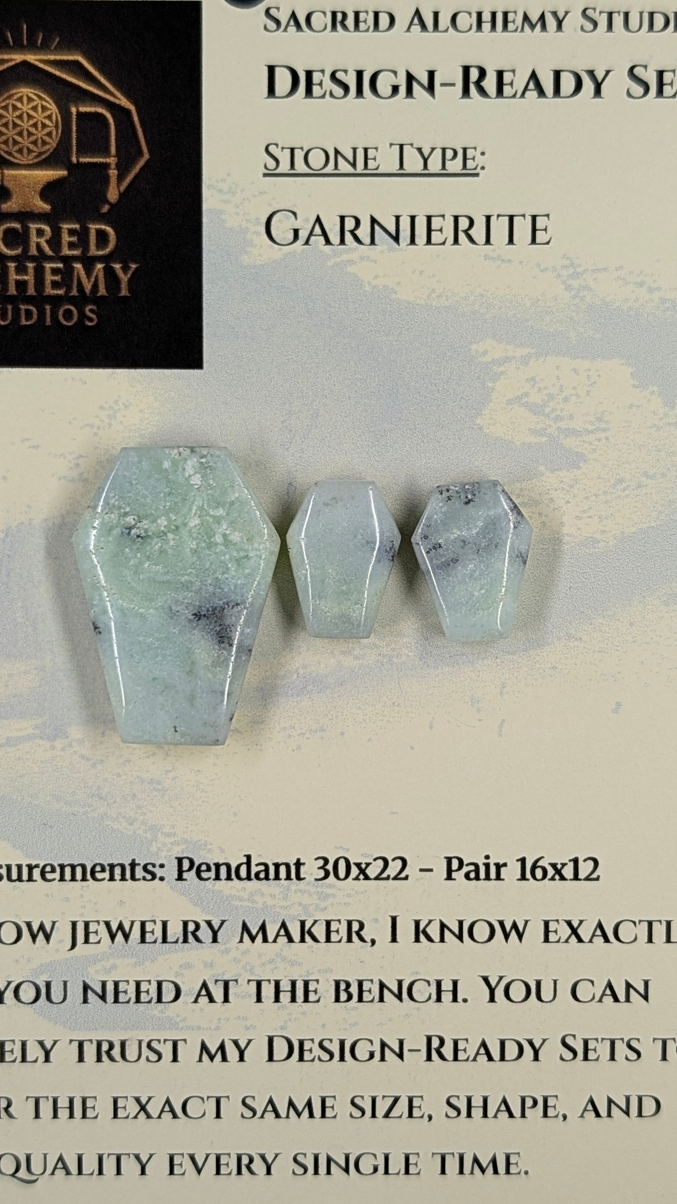 Coffin Shape - Garnierite - Design-Ready Set