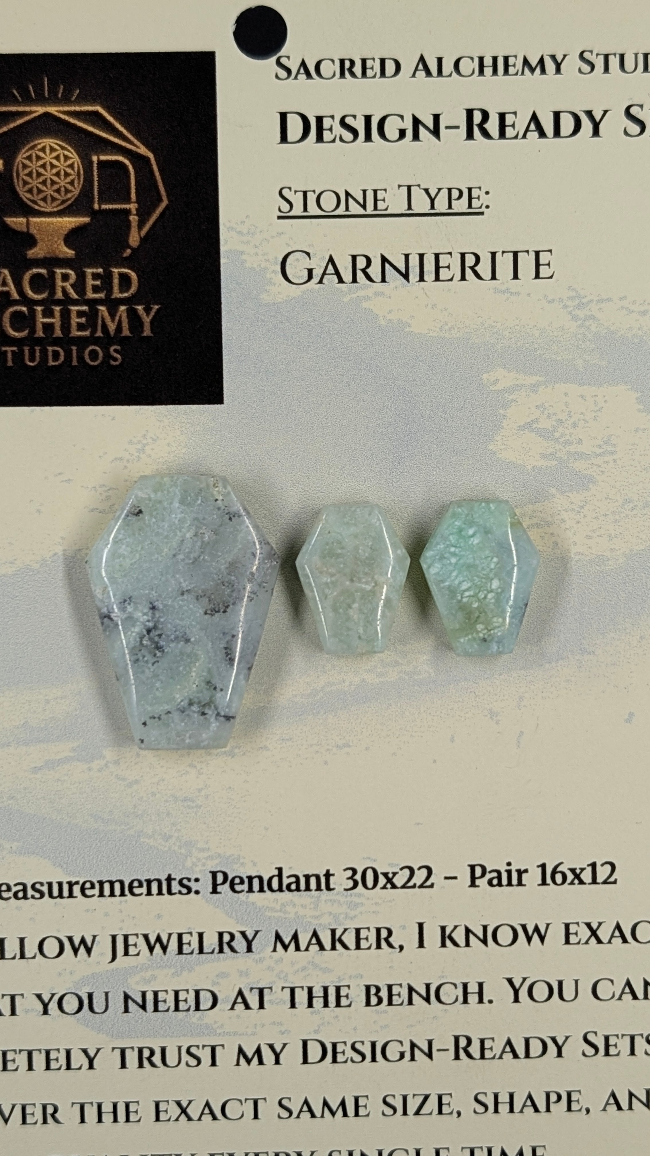 Coffin Shape - Garnierite - Design-Ready Set