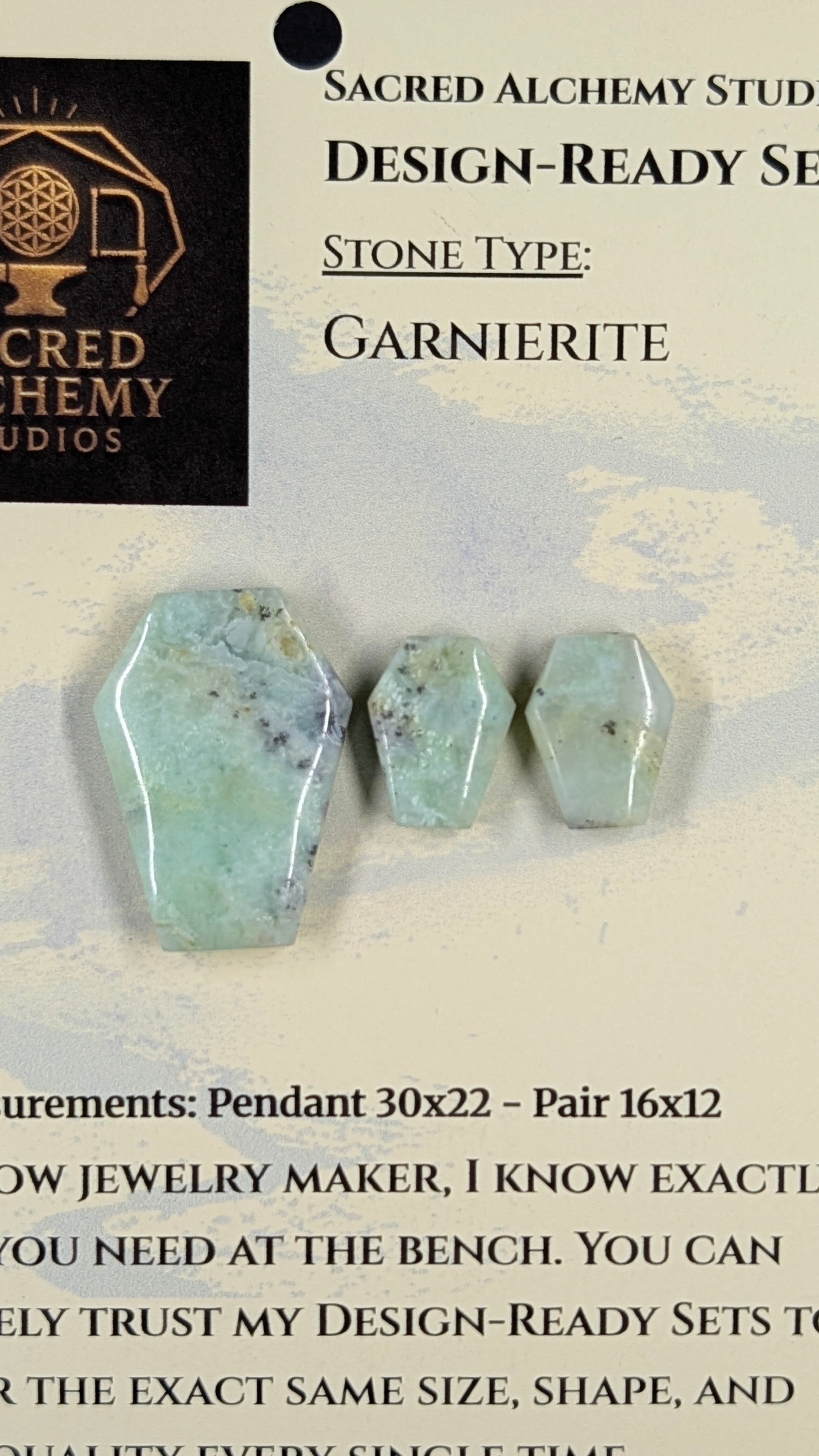 Coffin Shape - Garnierite - Design-Ready Set