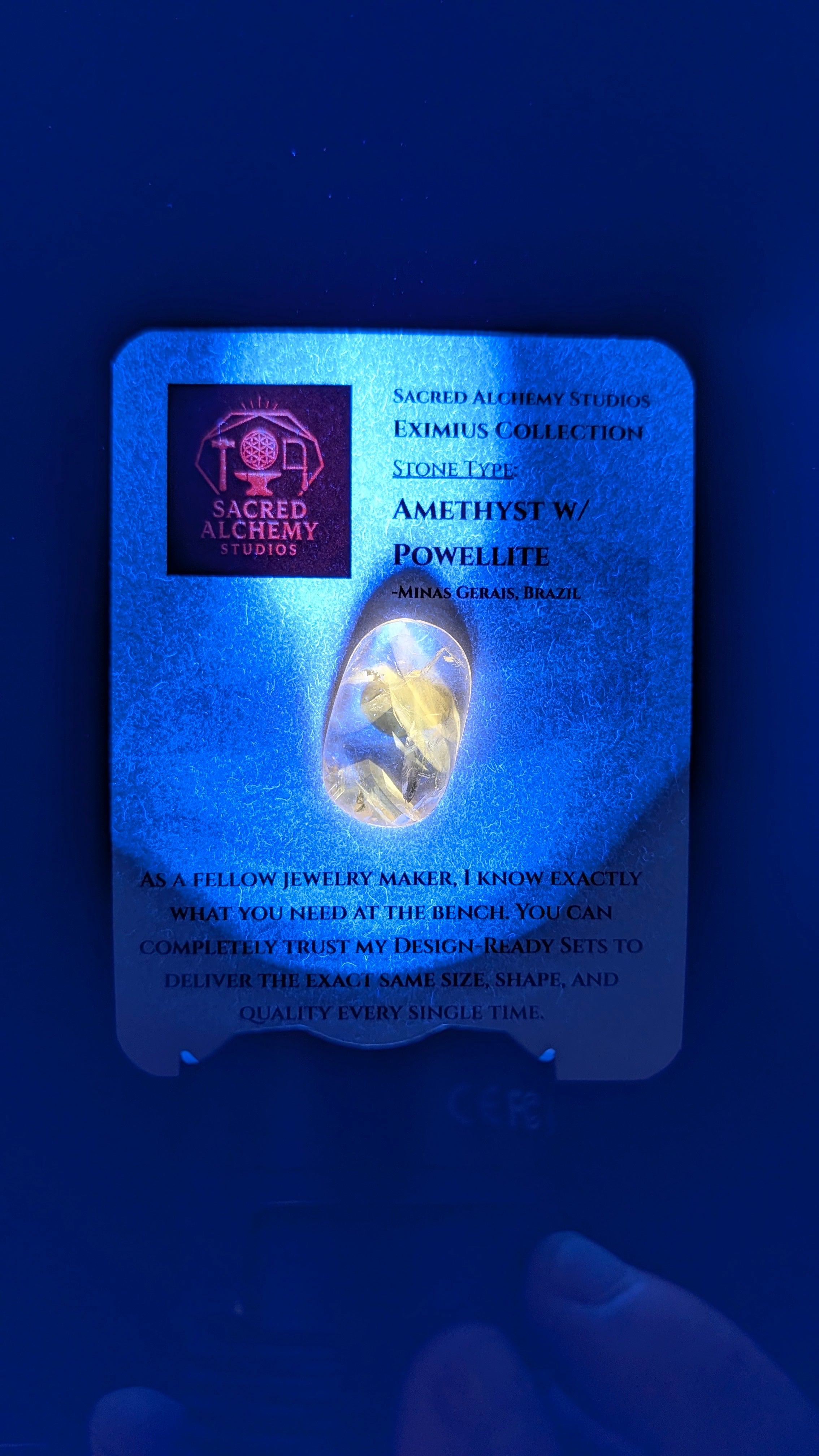 Sacred Alchemy Eximius Collection | Handcrafted Amethyst with Powellite Inclusions (Minas Gerais, Brazil)