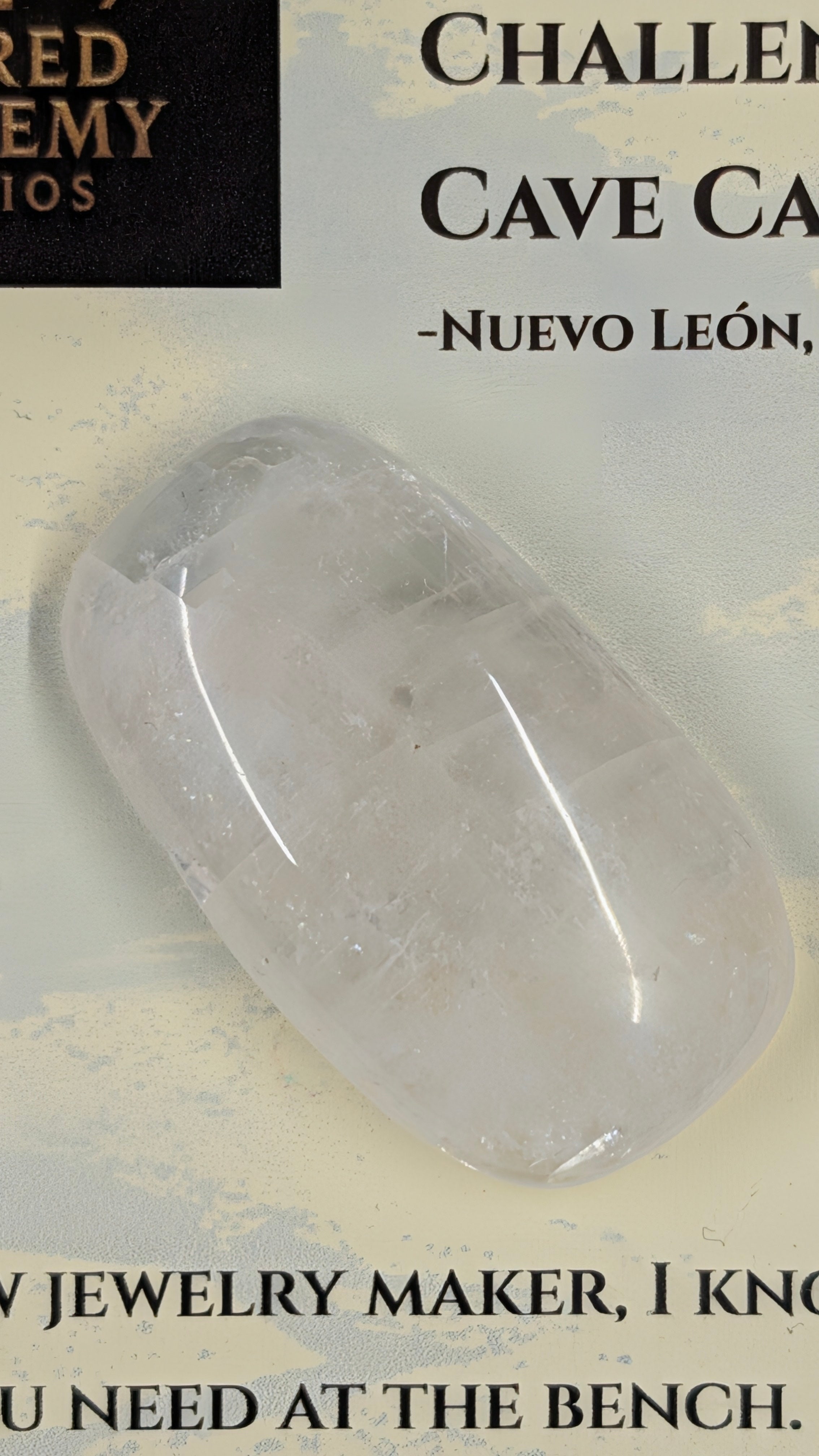 Sacred Alchemy Eximius Collection | Handcrafted Challenger Cave Calcite UV Reactive Cabochon
