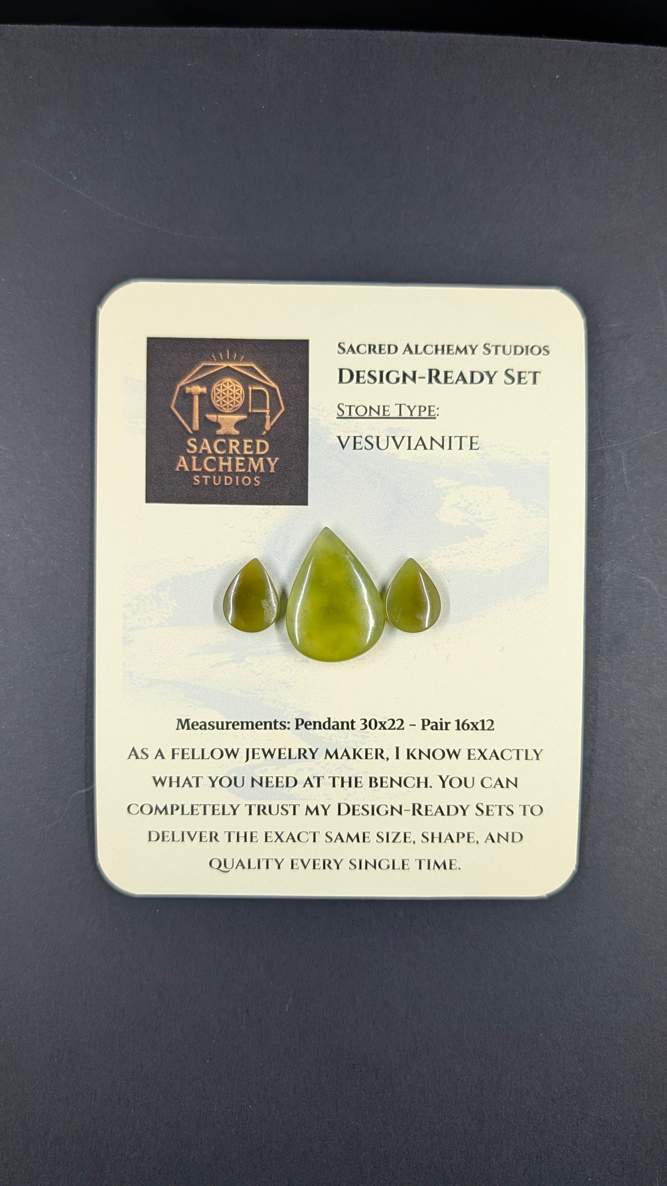 Tear Shape - Vesuvianite - Design Ready