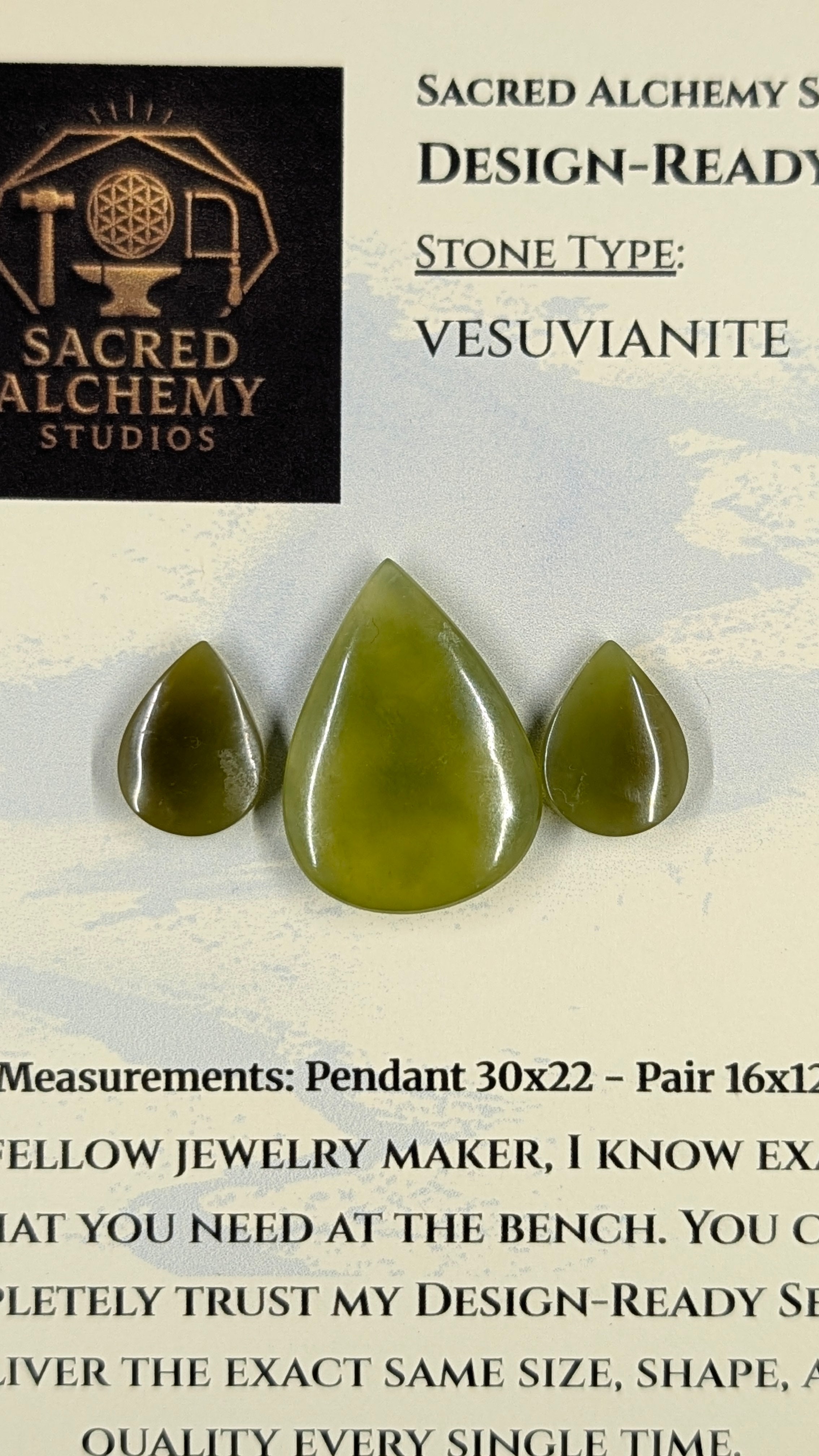 Tear Shape - Vesuvianite - Design Ready