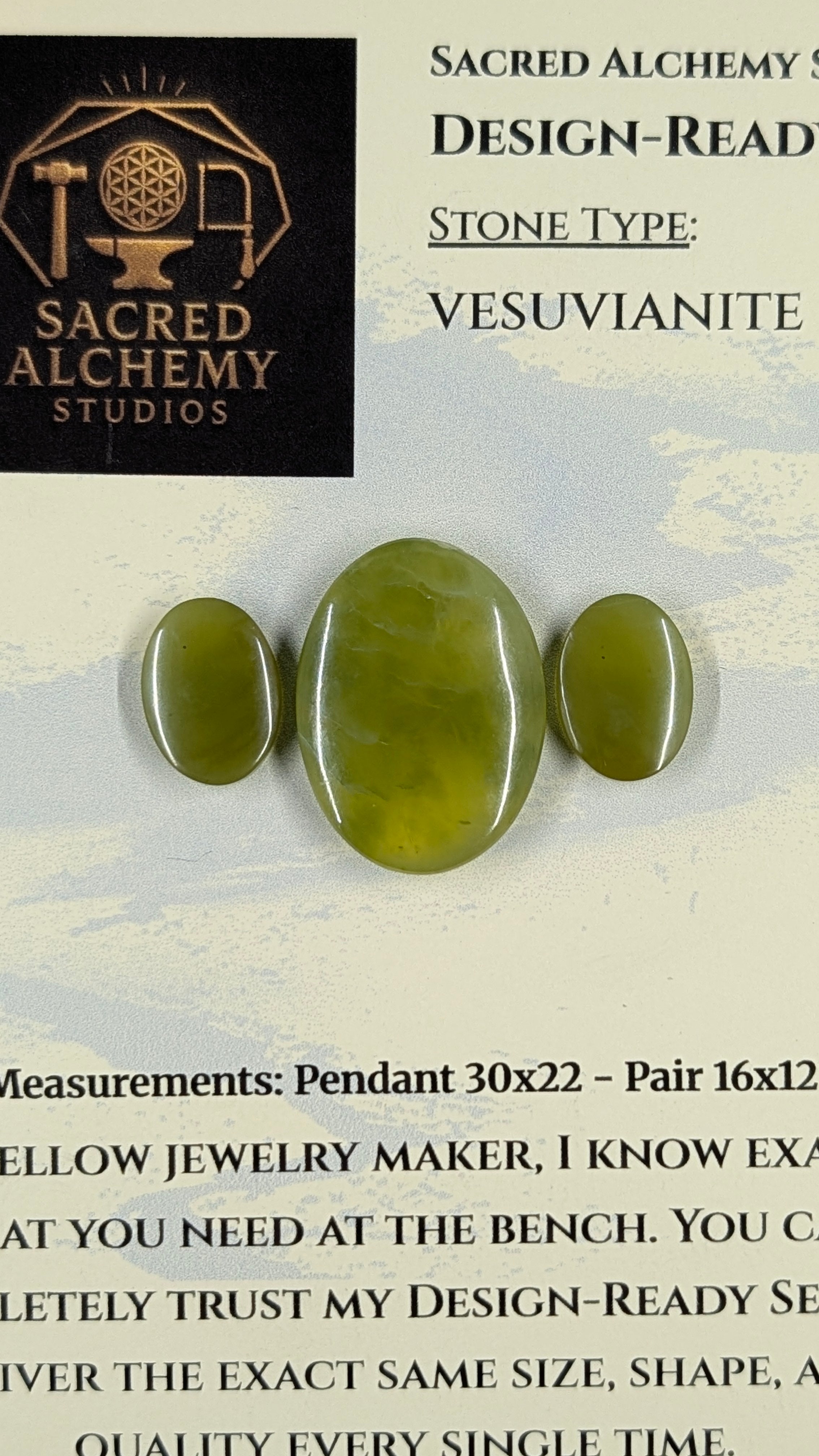 Oval Shape - Vesuvianite - Design Ready