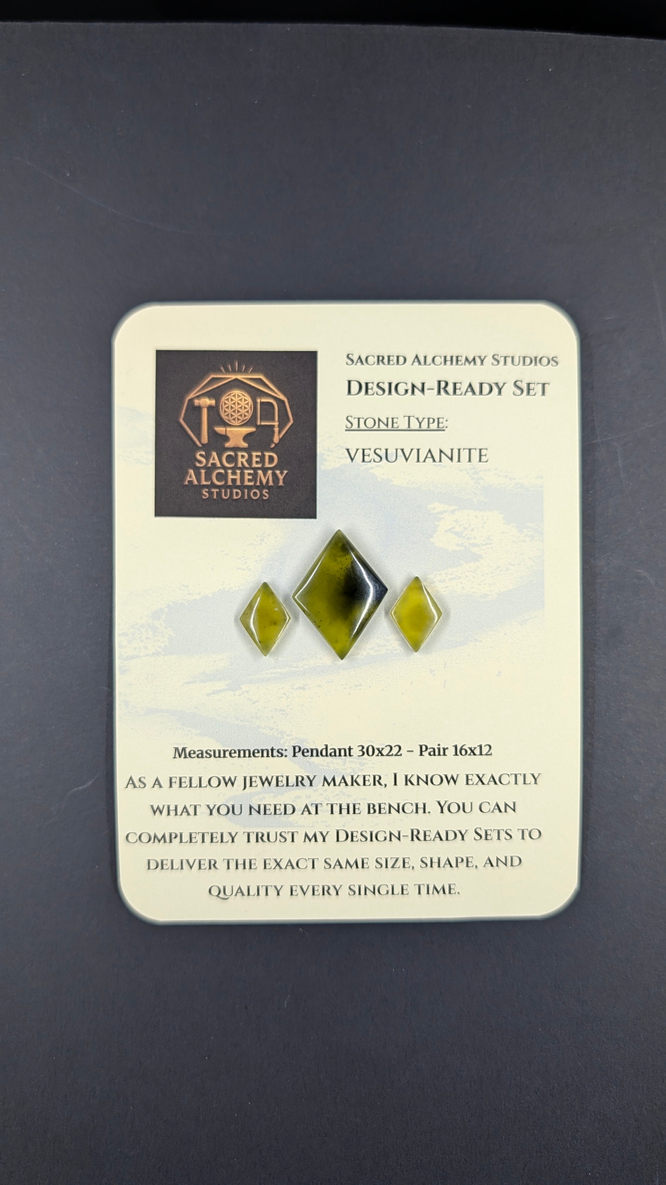 Rhombus Shape - Vesuvianite - Design Ready