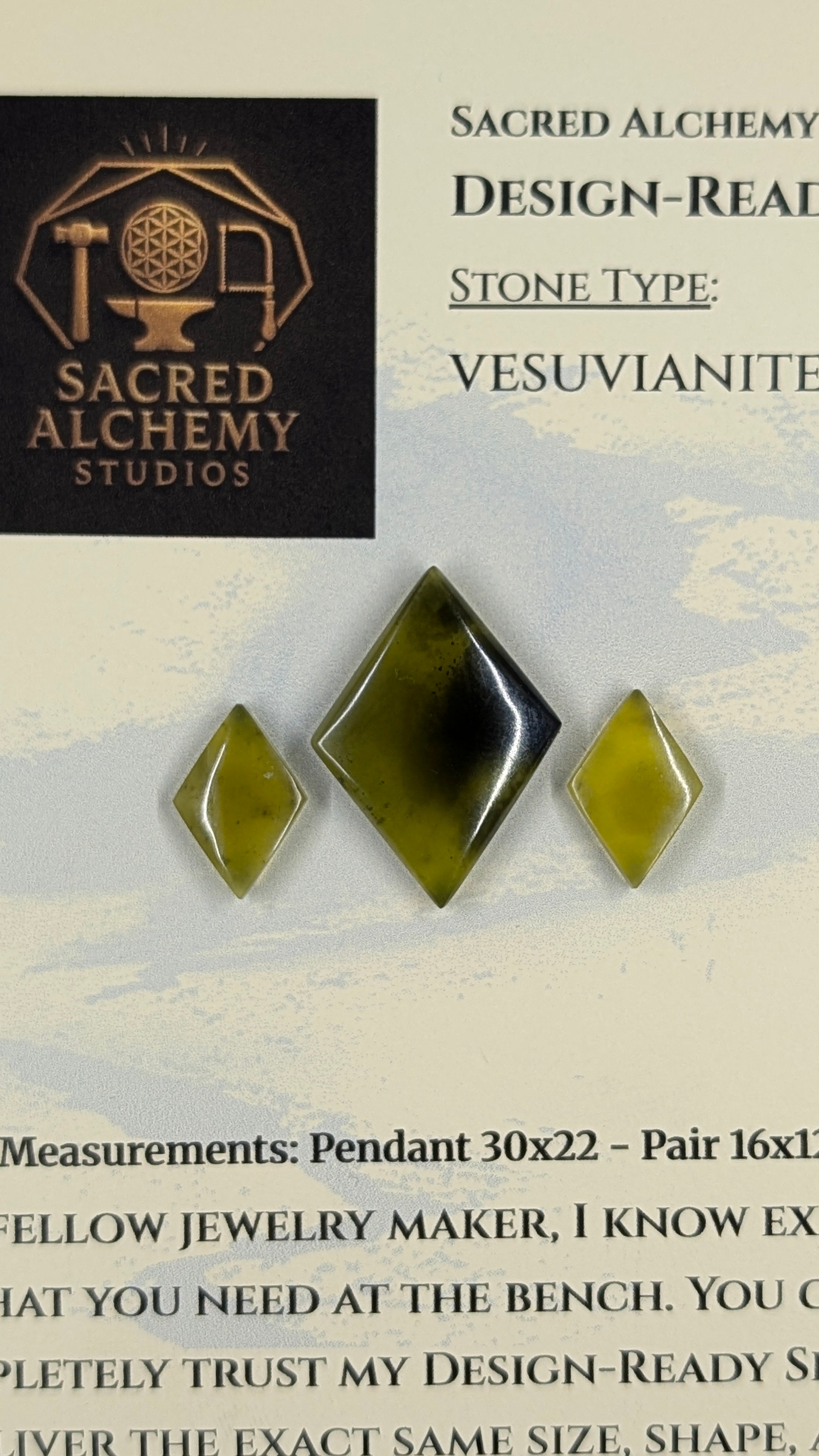 Rhombus Shape - Vesuvianite - Design Ready