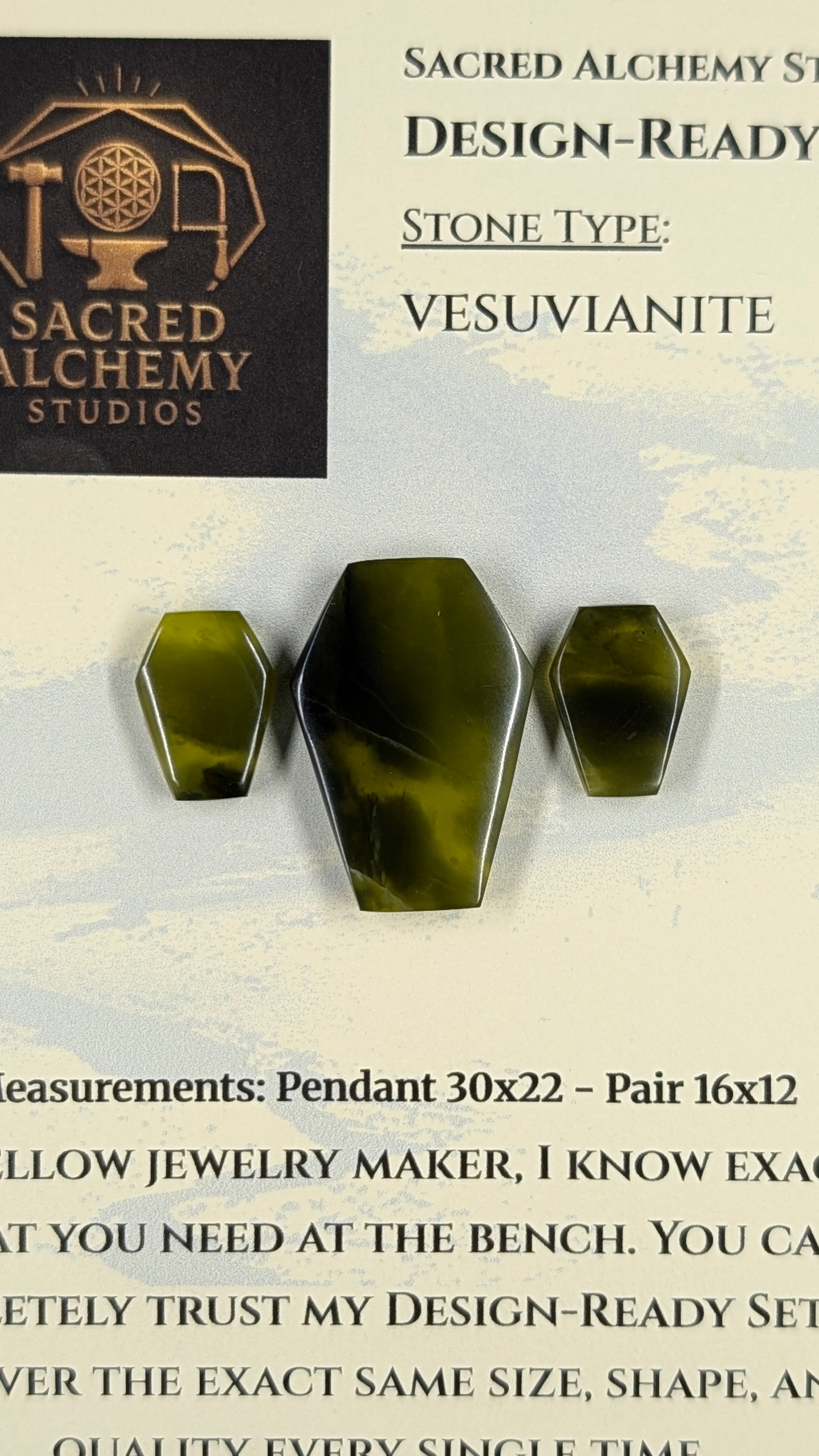 Coffin Shape - Vesuvianite - Design Ready