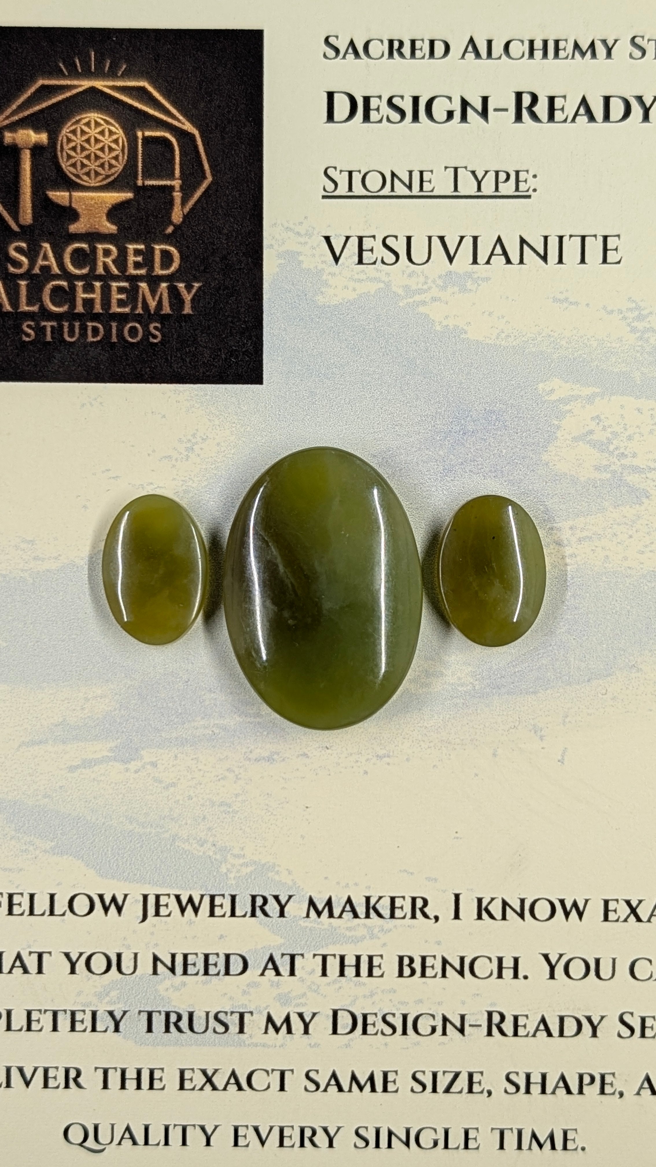 Oval Shape - Vesuvianite - Design Ready