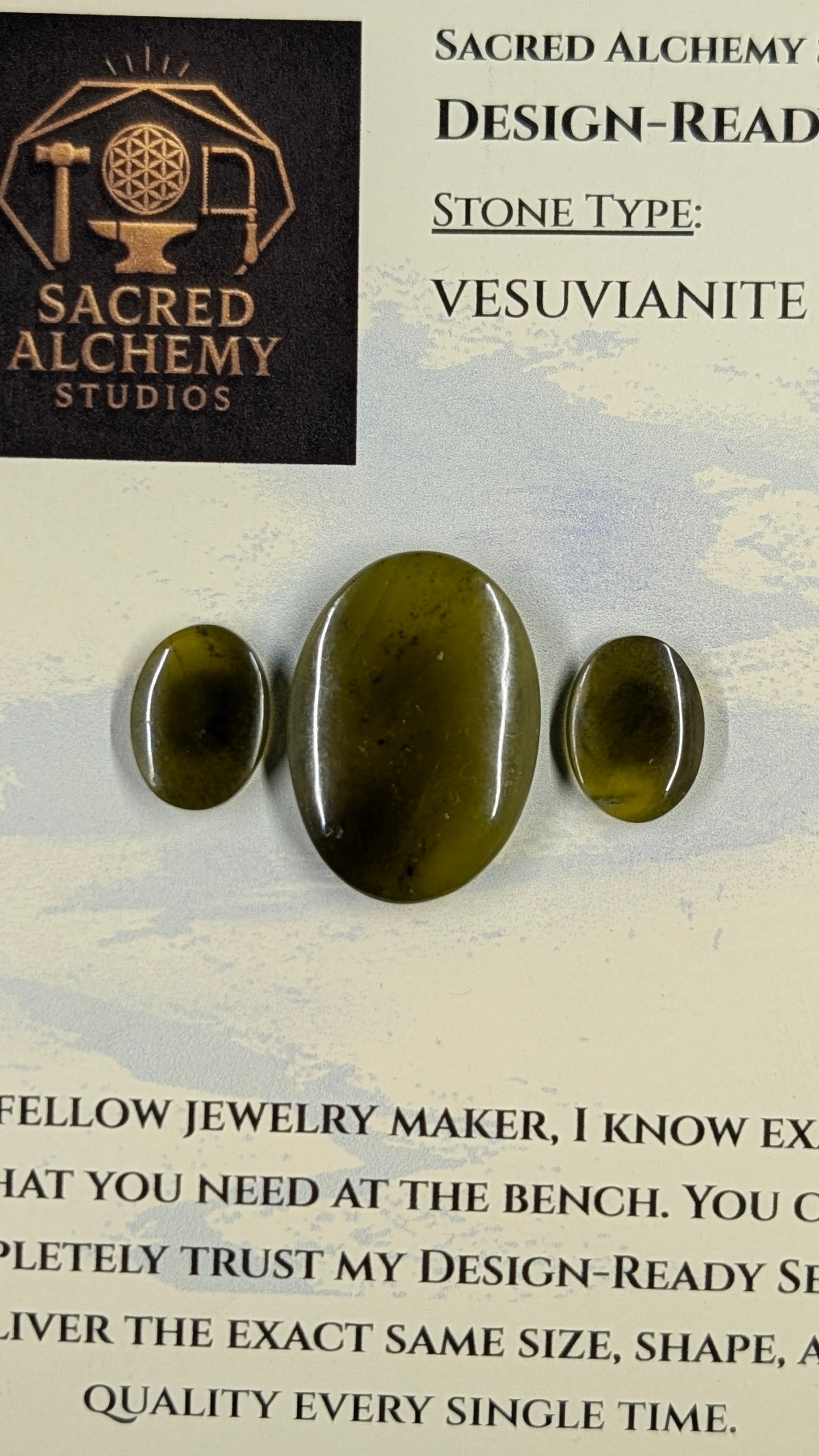 Oval Shape - Vesuvianite - Design Ready