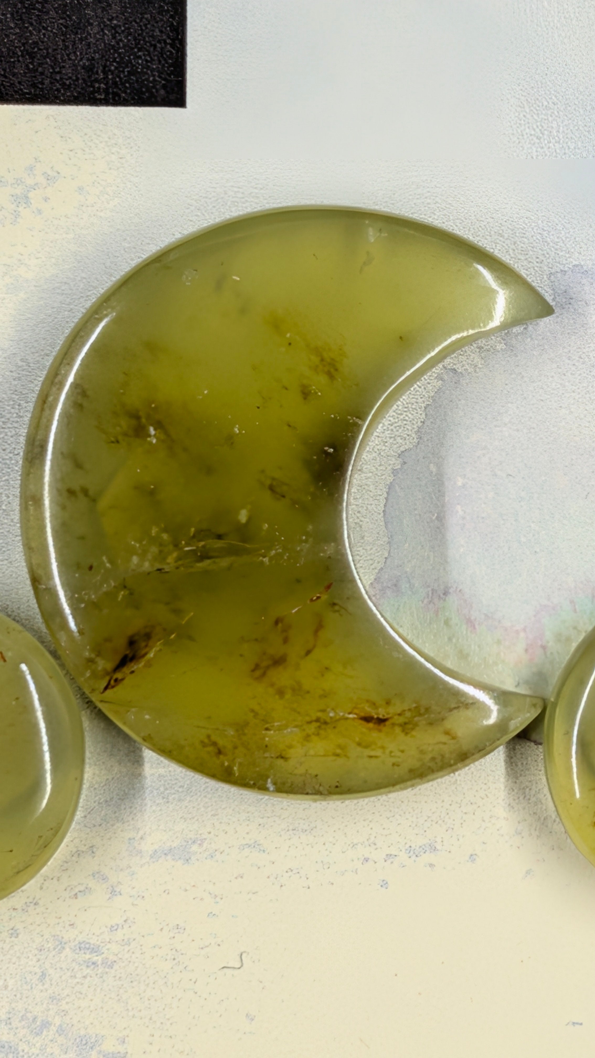Crescent Moon Shape - Vesuvianite - Design Ready