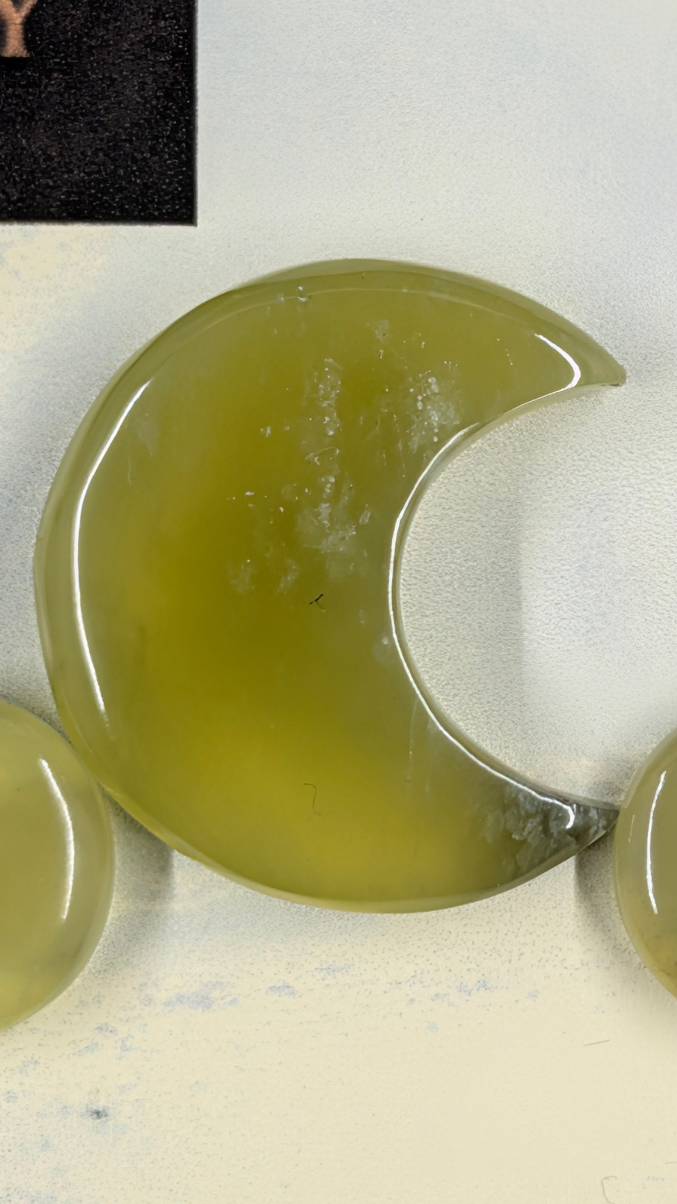 Crescent Moon Shape - Vesuvianite - Design Ready