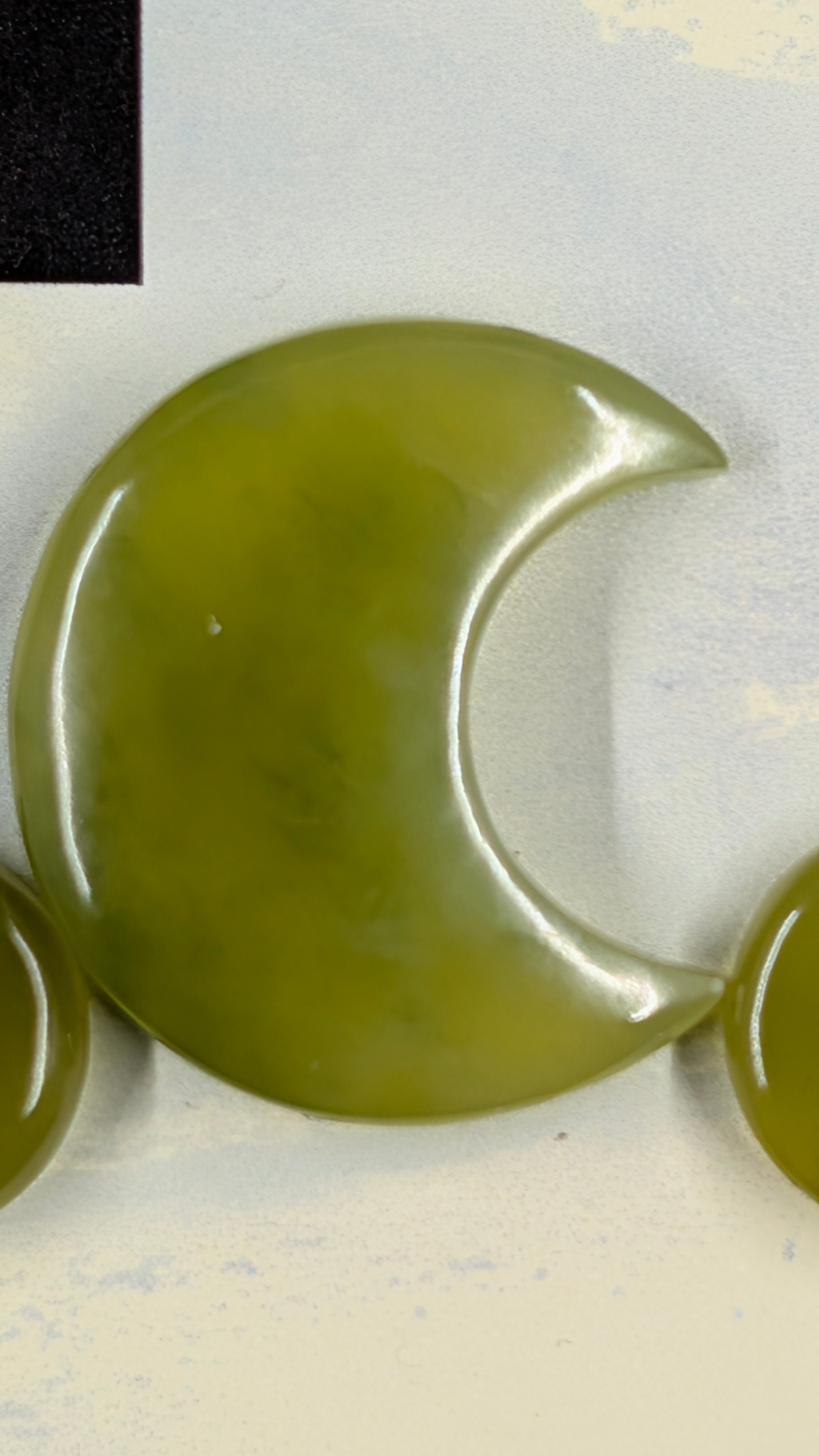 Crescent Moon Shape - Vesuvianite - Design Ready