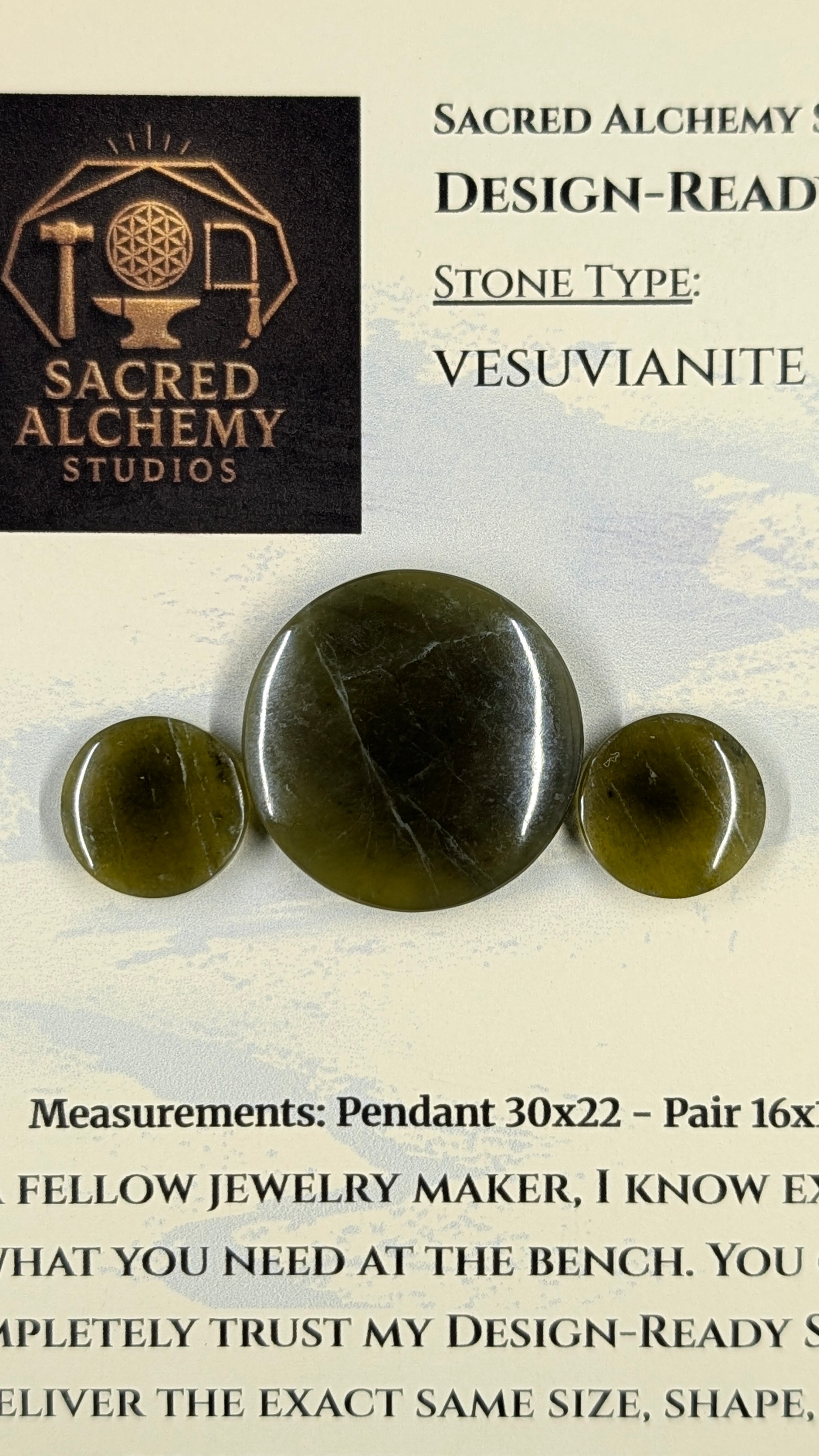 Circle Shape - Vesuvianite - Design Ready