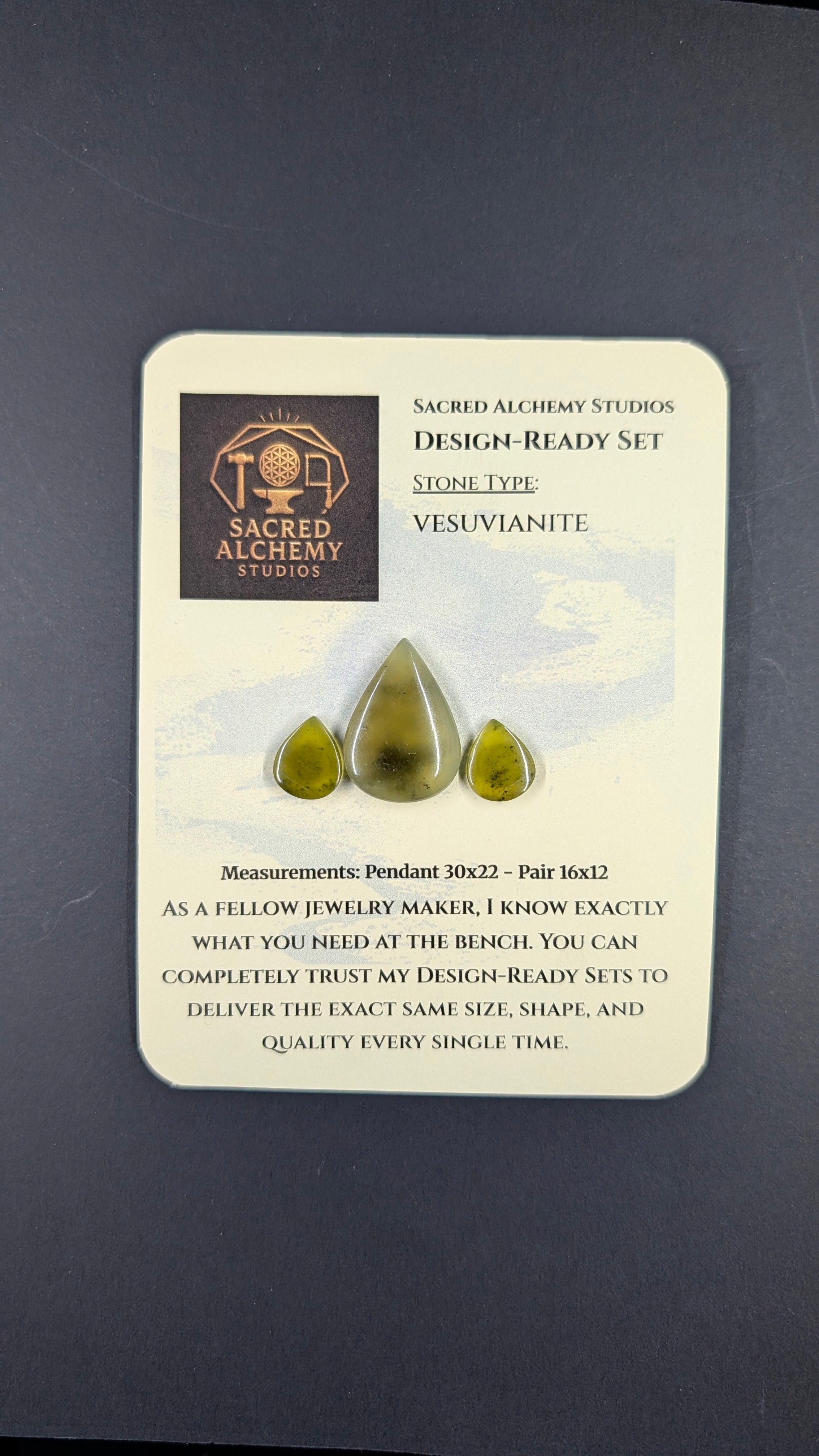 Tear Shape - Vesuvianite - Design Ready