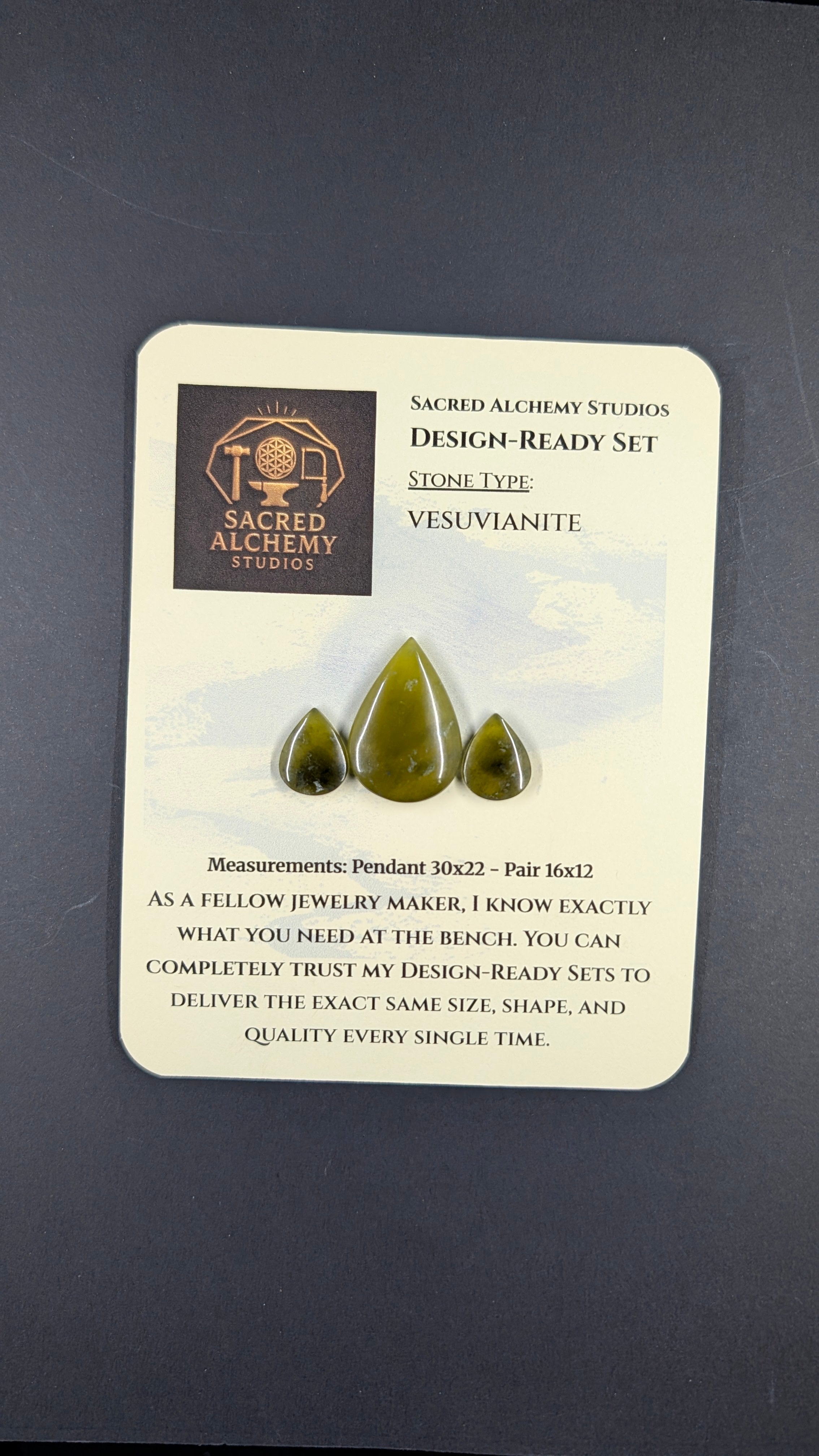 Tear Shape - Vesuvianite - Design Ready