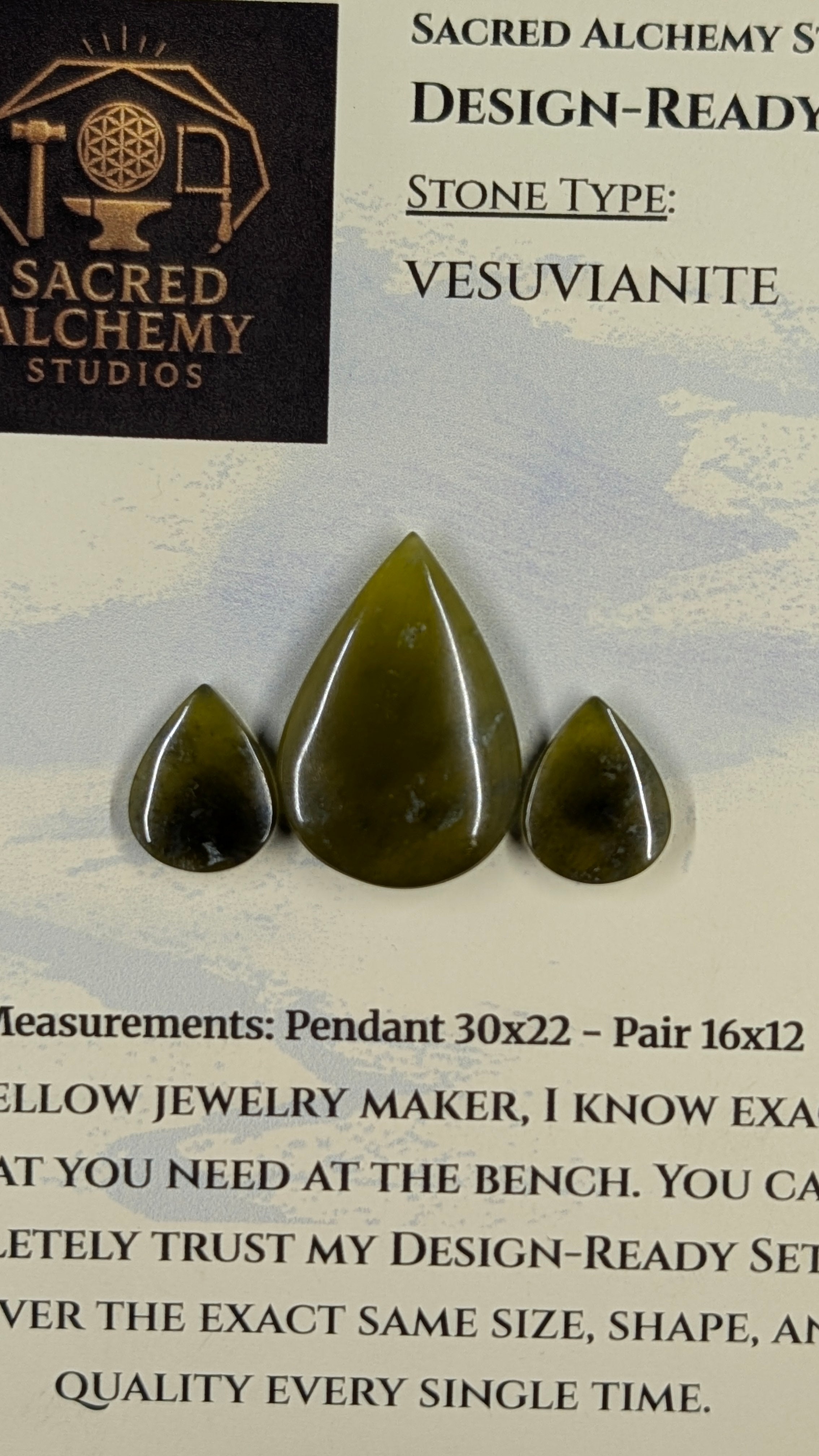 Tear Shape - Vesuvianite - Design Ready