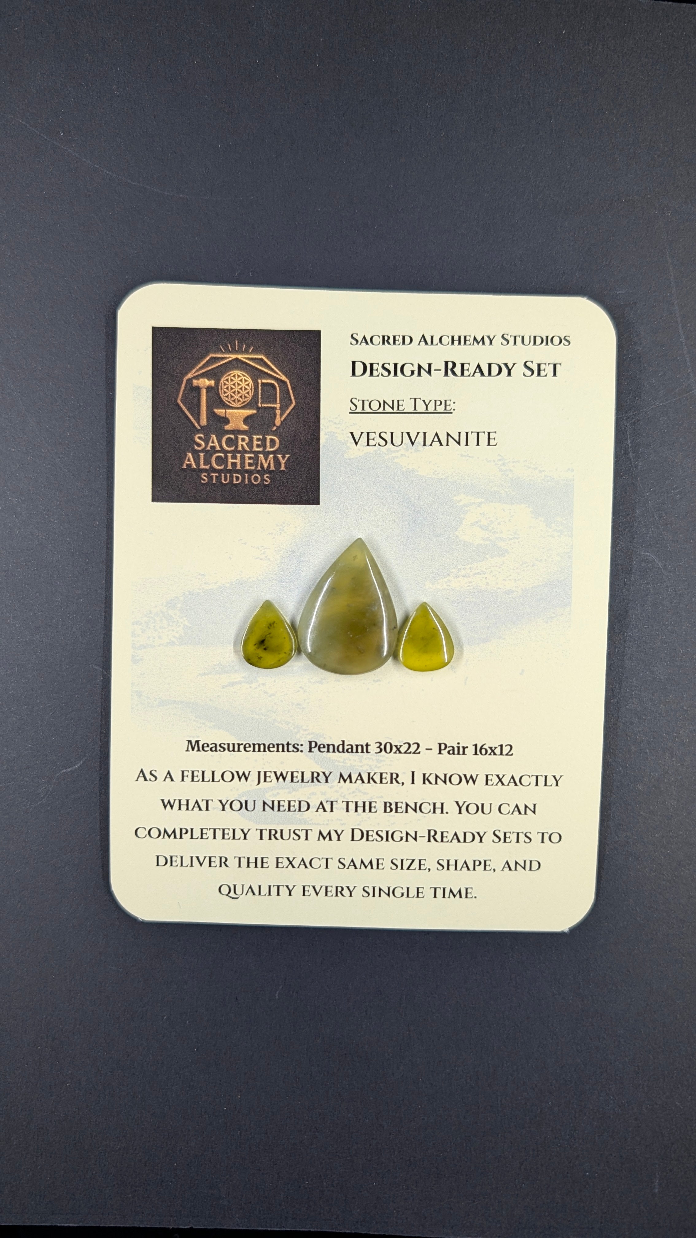 Tear Shape - Vesuvianite - Design Ready