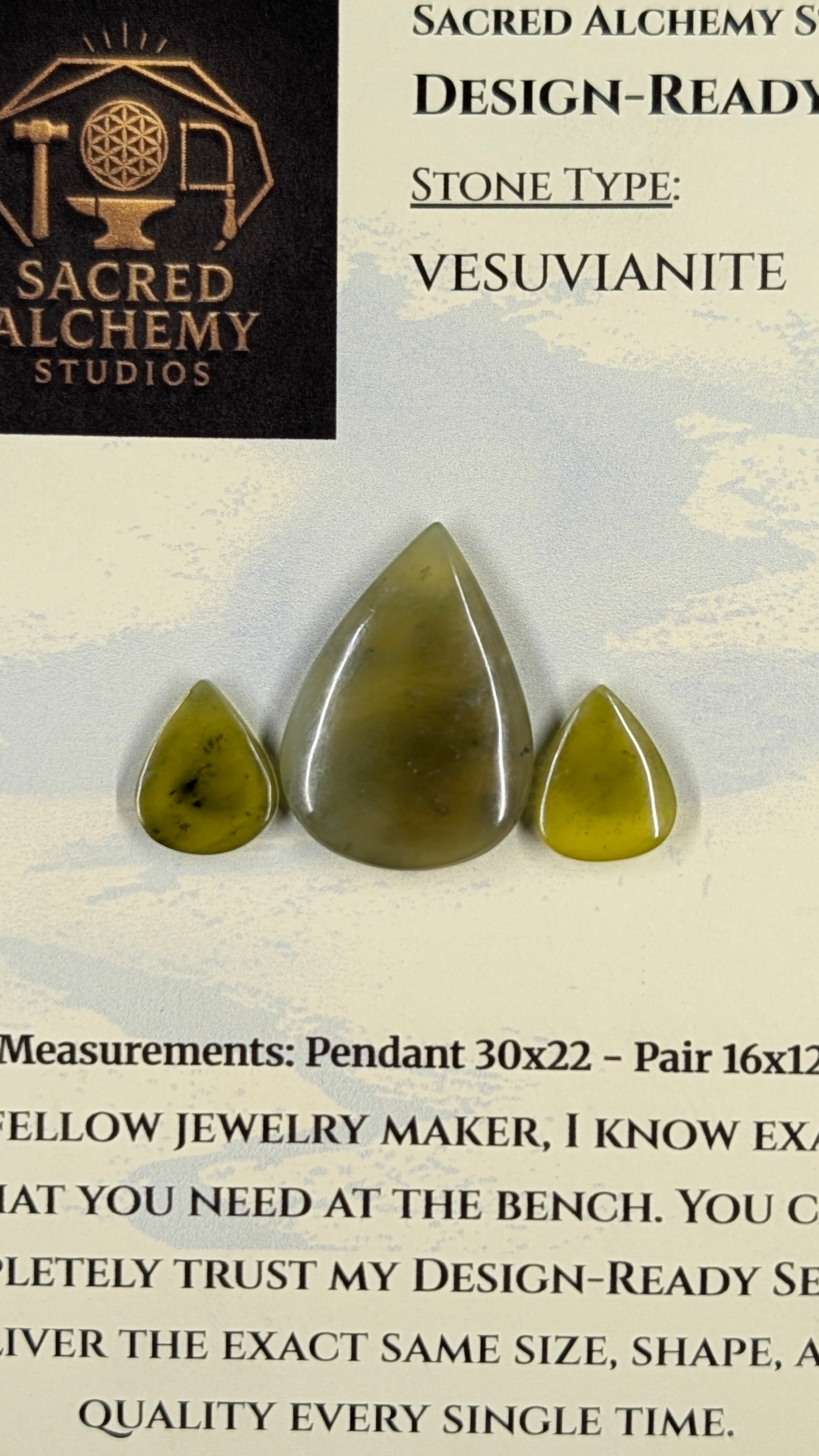 Tear Shape - Vesuvianite - Design Ready