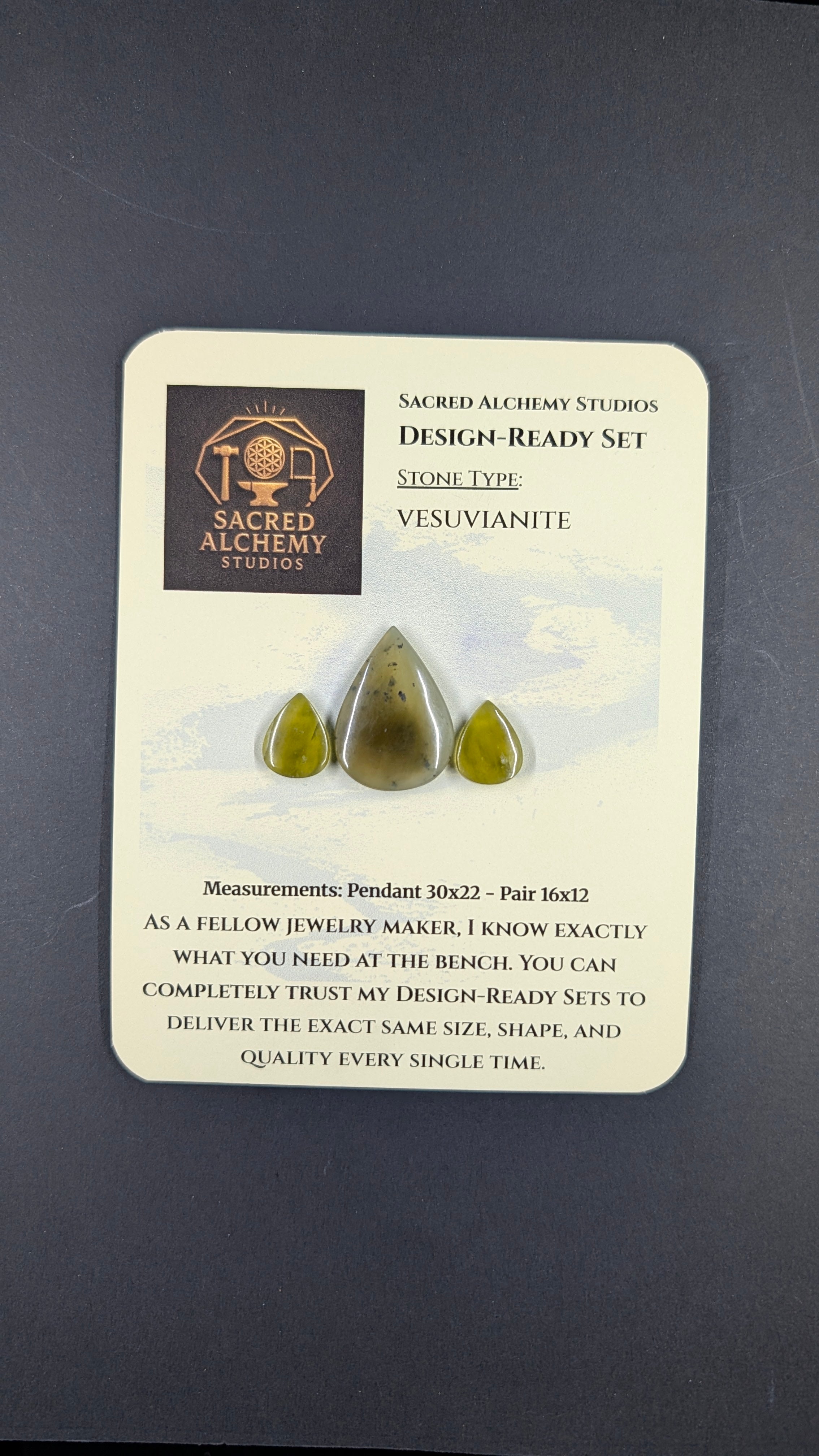 Tear Shape - Vesuvianite - Design Ready