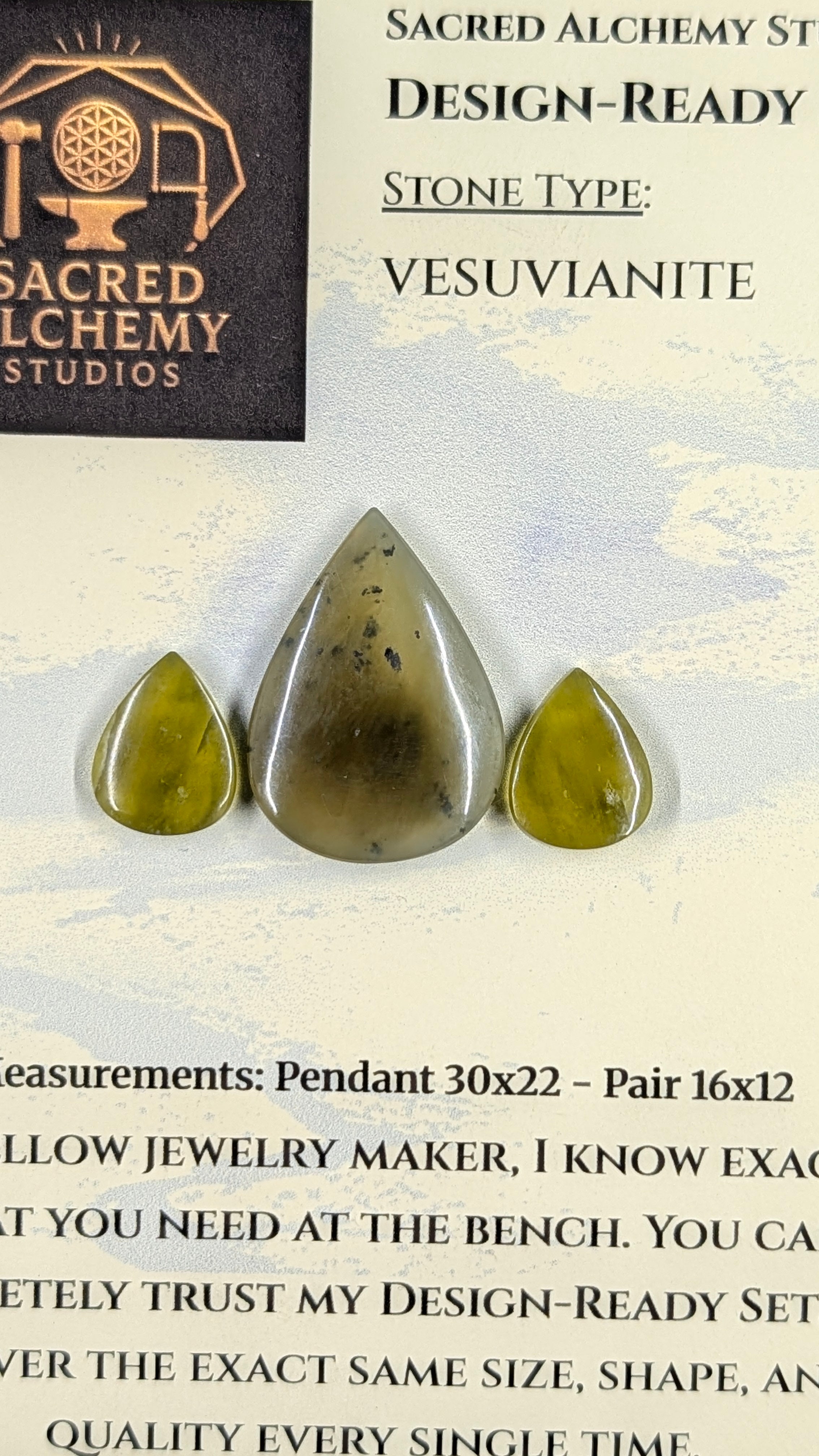 Tear Shape - Vesuvianite - Design Ready