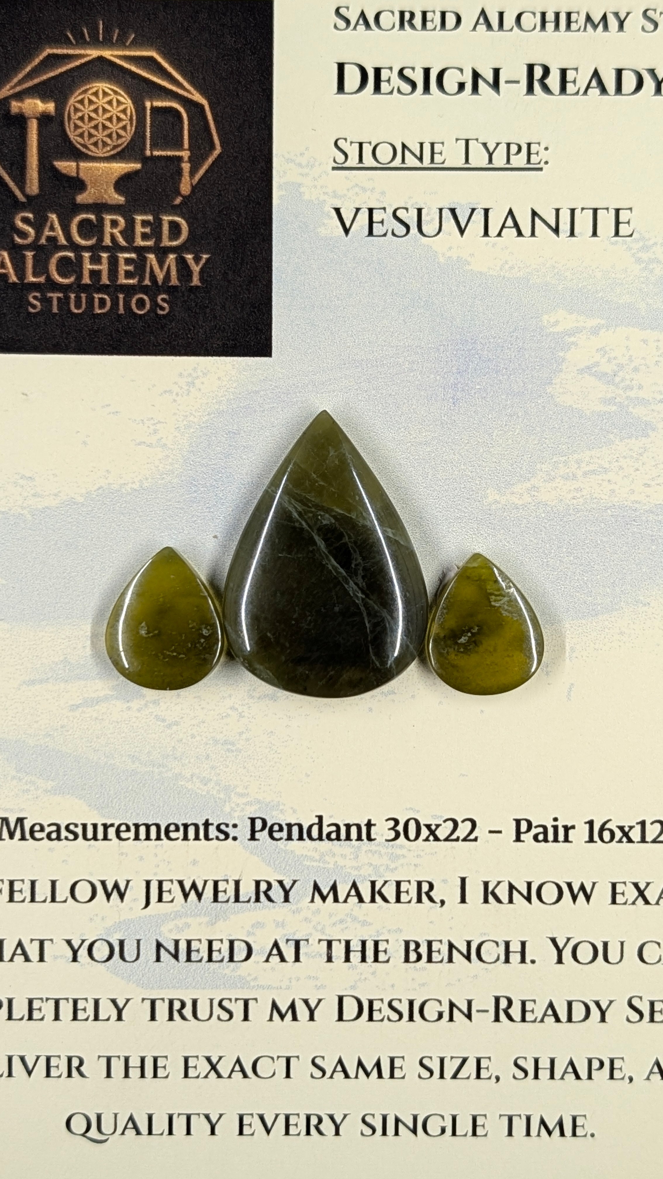 Tear Shape - Vesuvianite - Design Ready