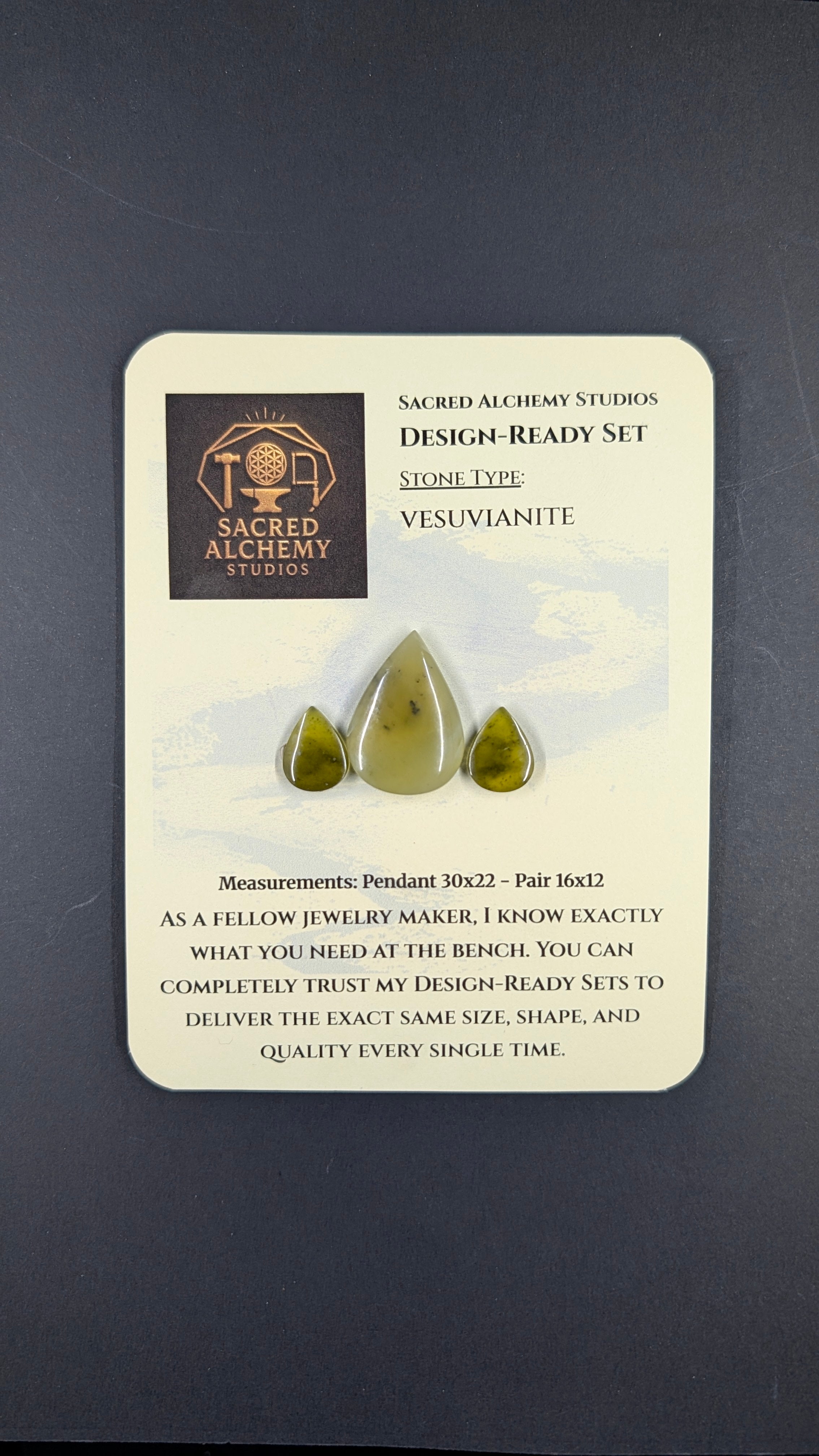 Tear Shape - Vesuvianite - Design Ready