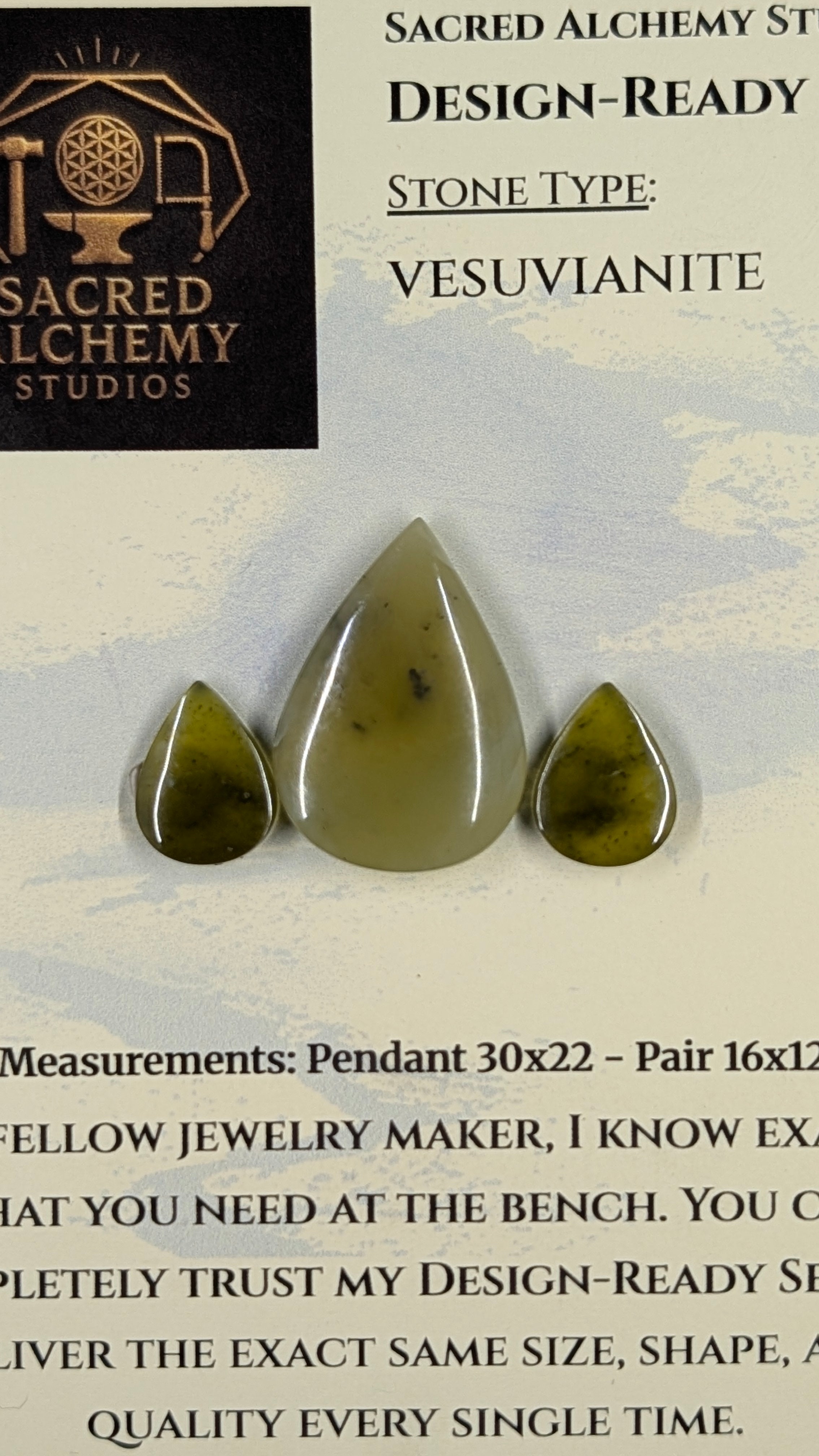 Tear Shape - Vesuvianite - Design Ready
