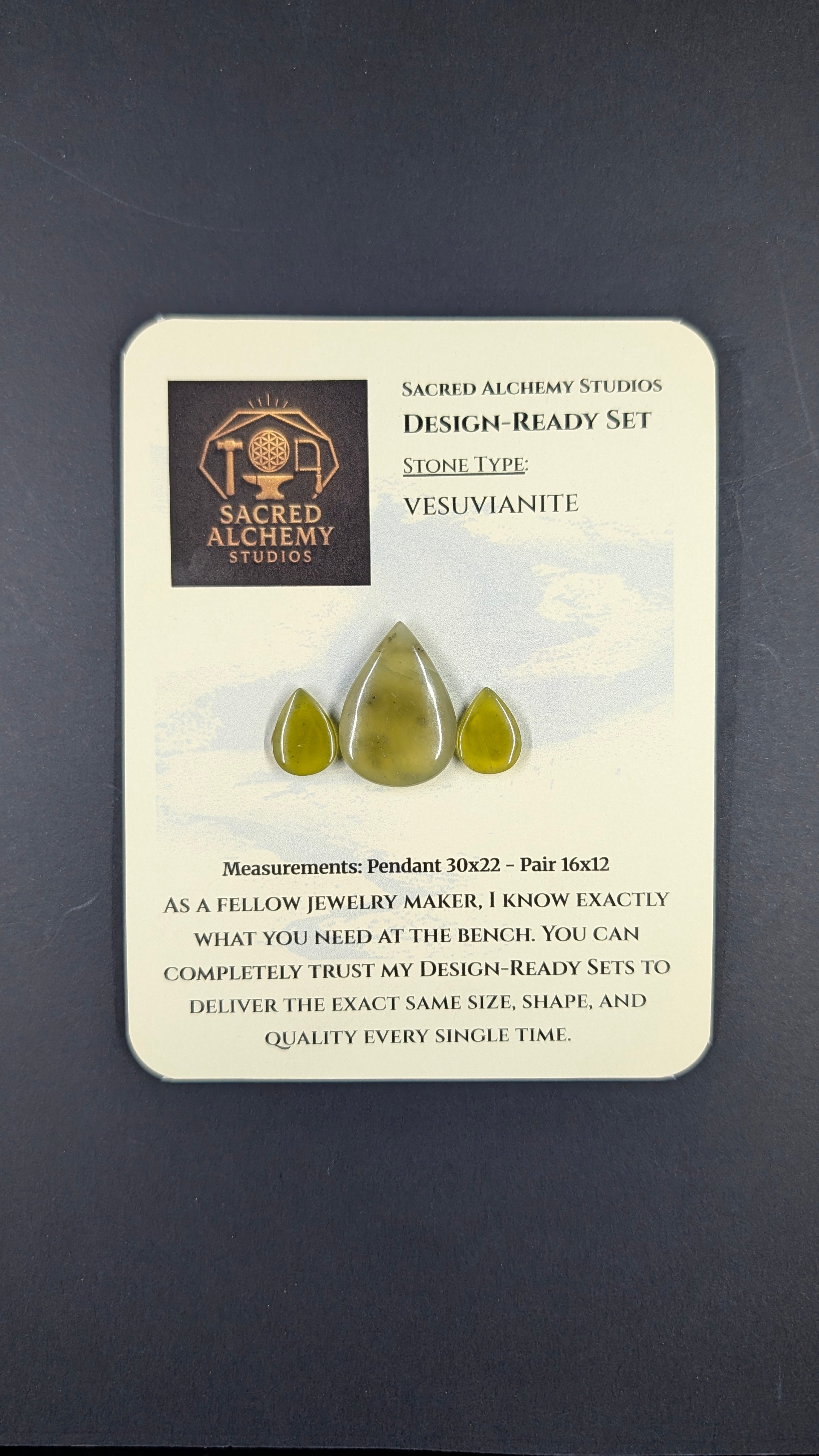 Tear Shape - Vesuvianite - Design Ready