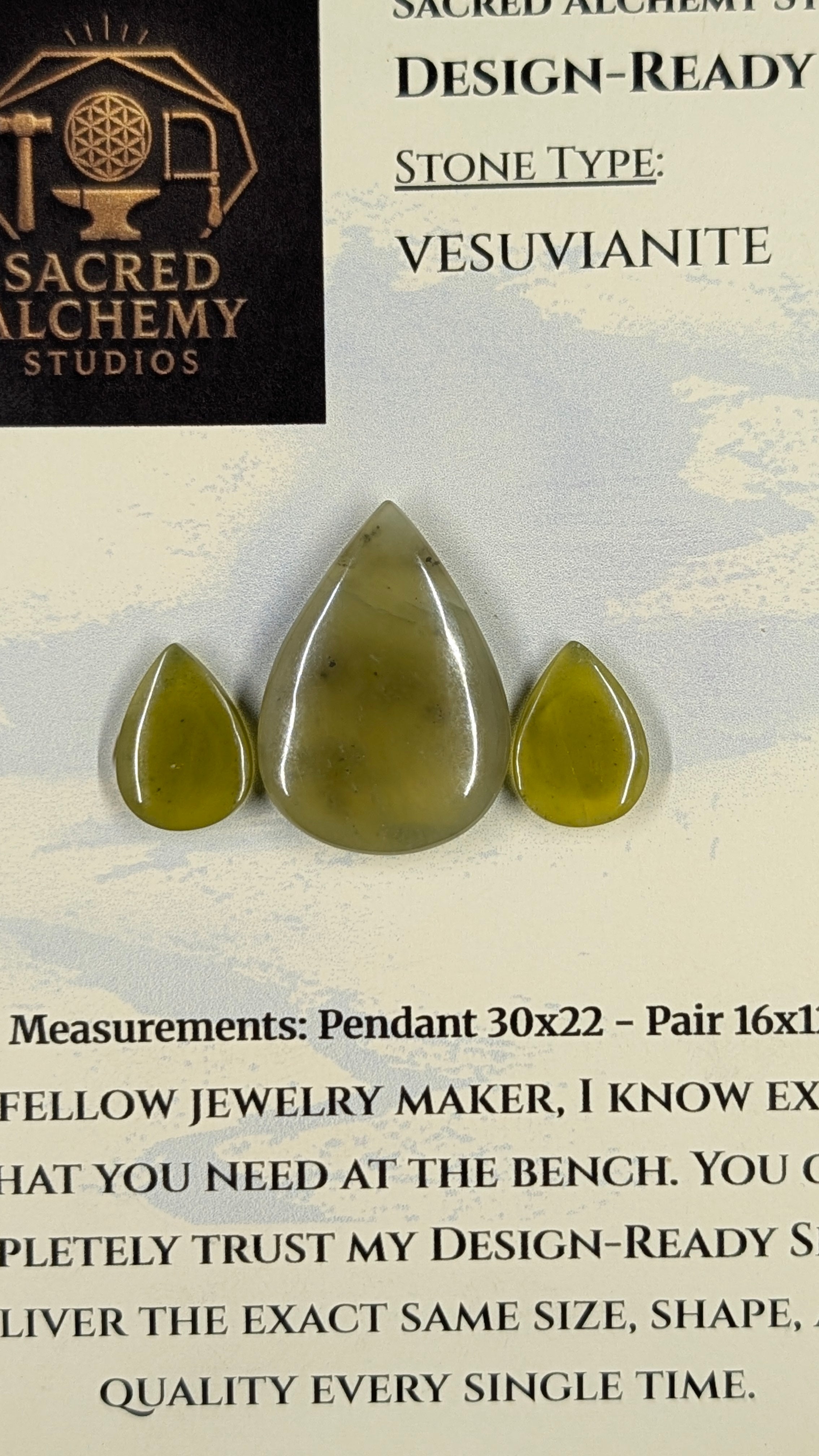 Tear Shape - Vesuvianite - Design Ready