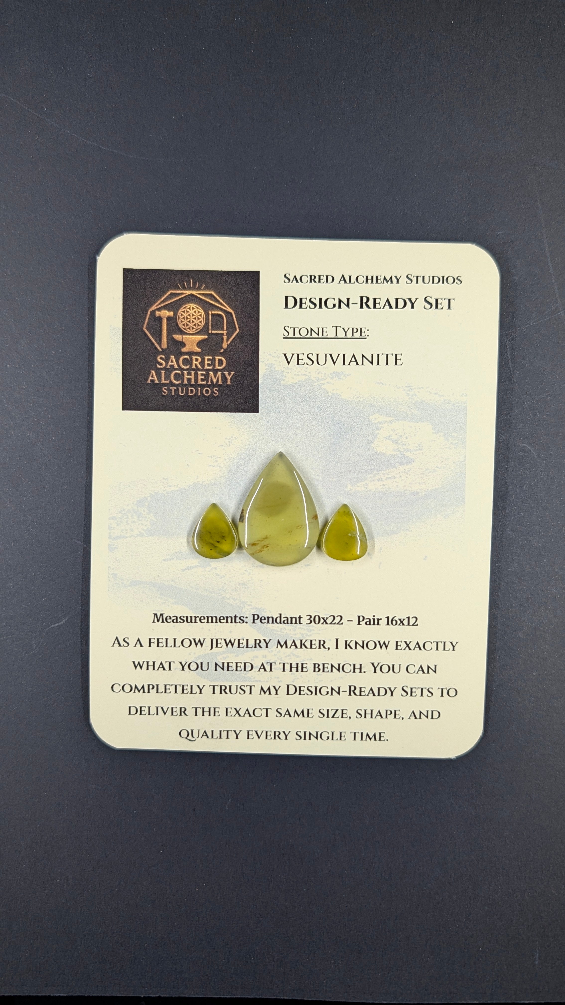 Tear Shape - Vesuvianite - Design Ready