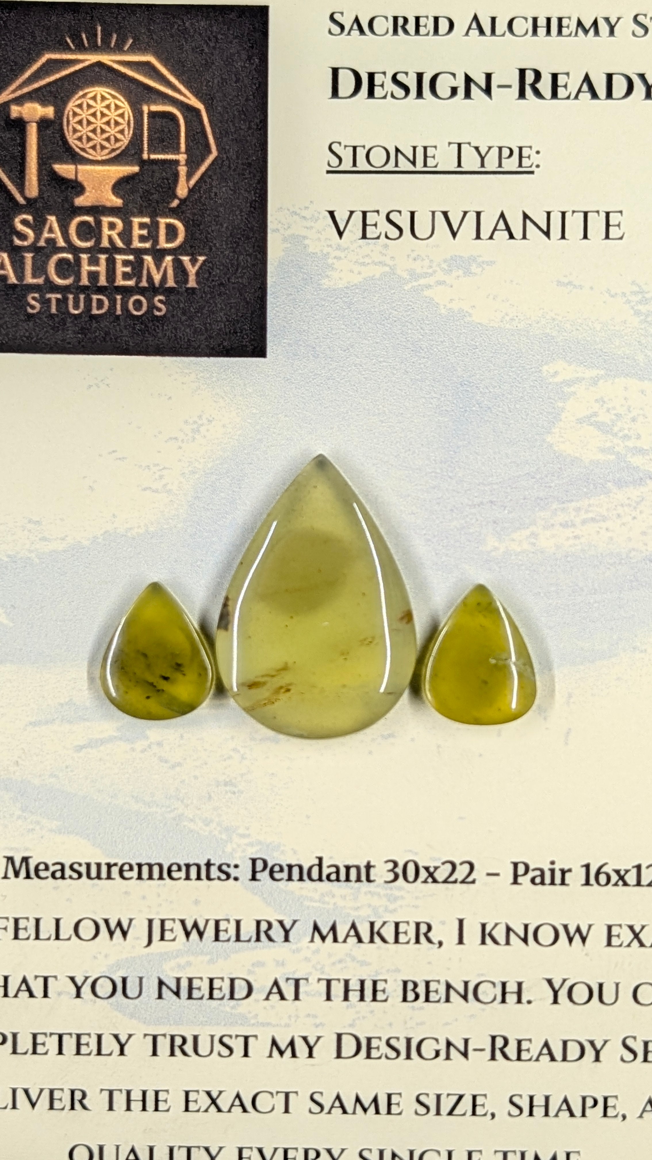 Tear Shape - Vesuvianite - Design Ready