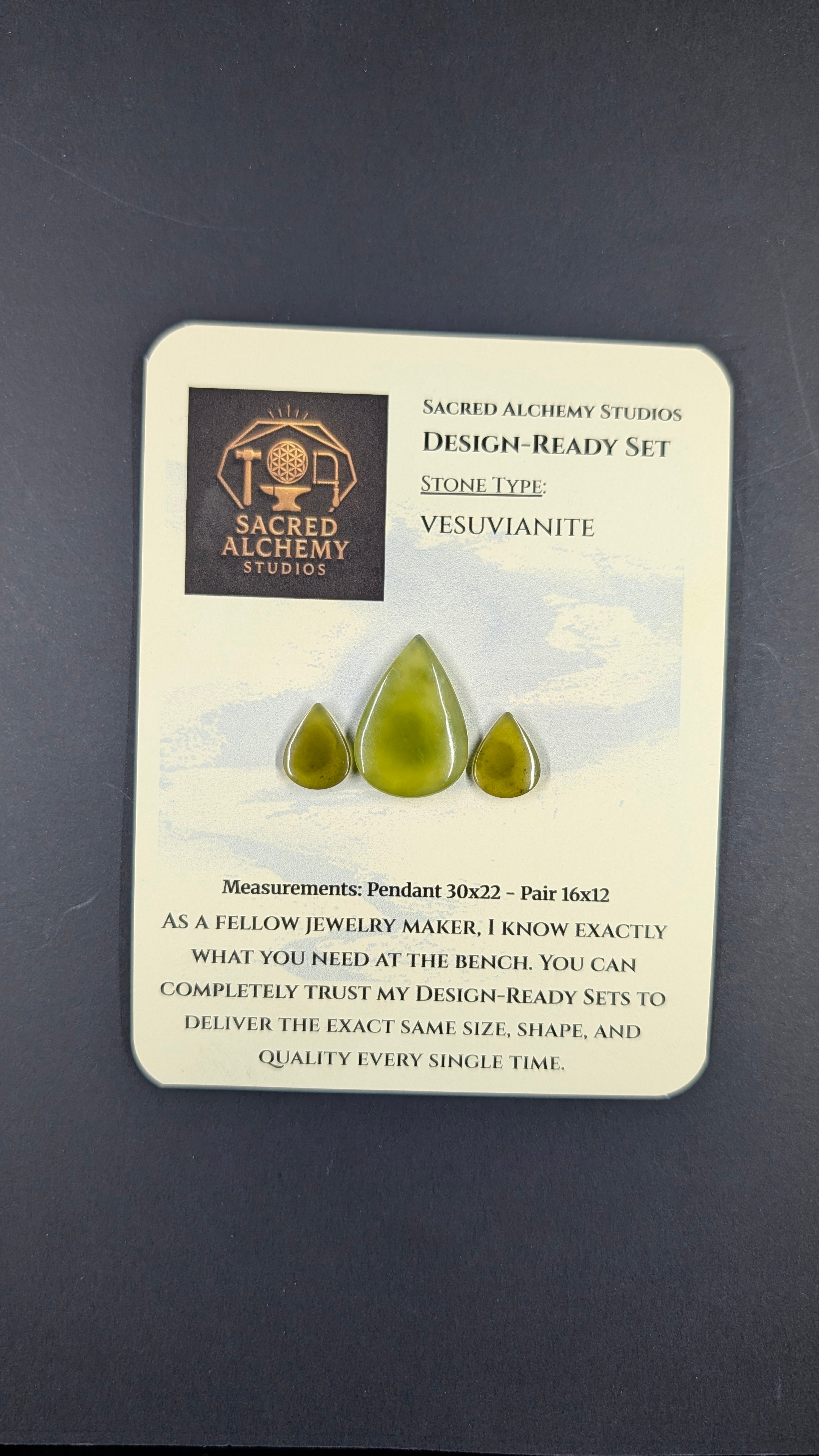 Tear Shape - Vesuvianite - Design Ready