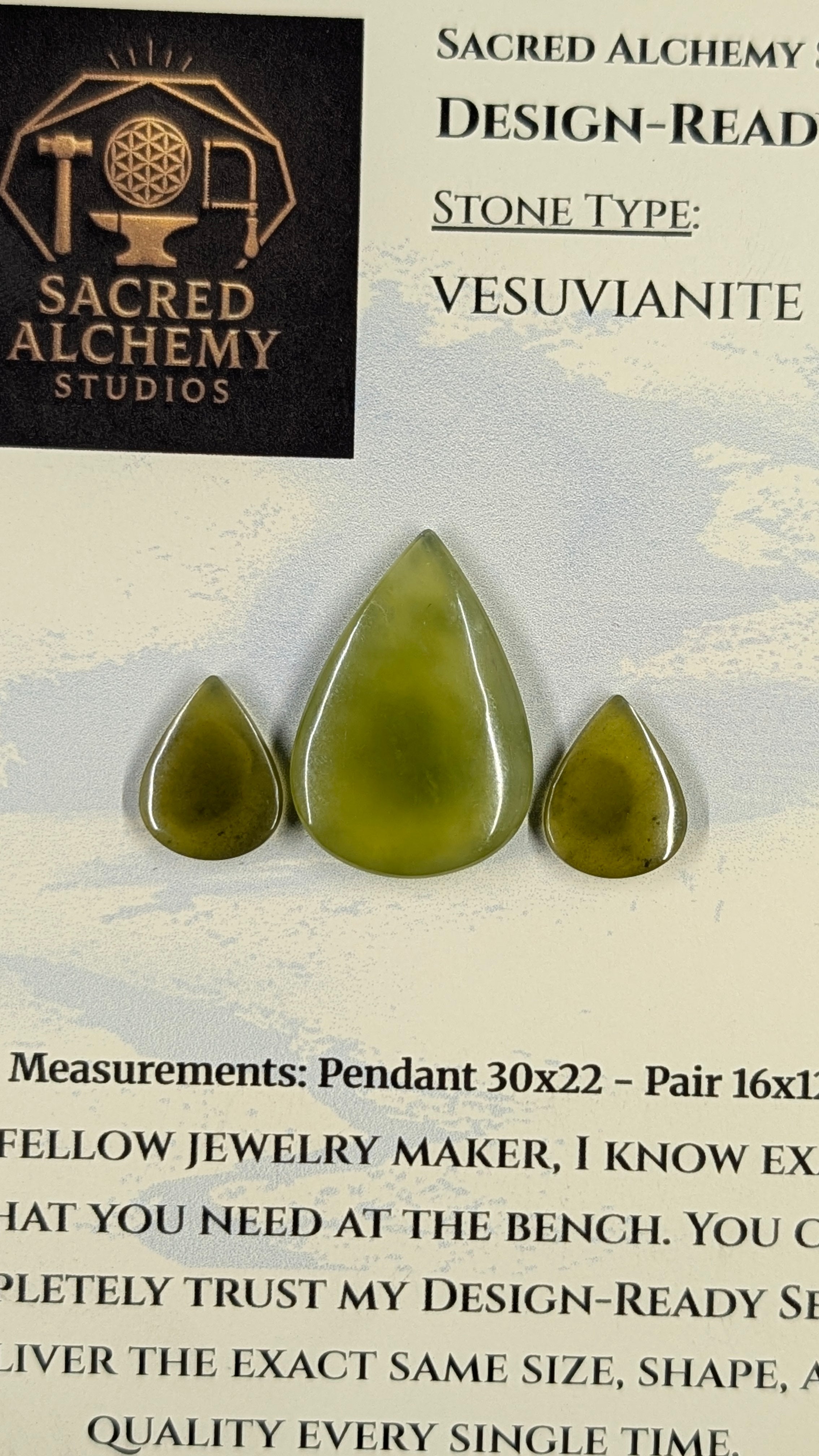 Tear Shape - Vesuvianite - Design Ready