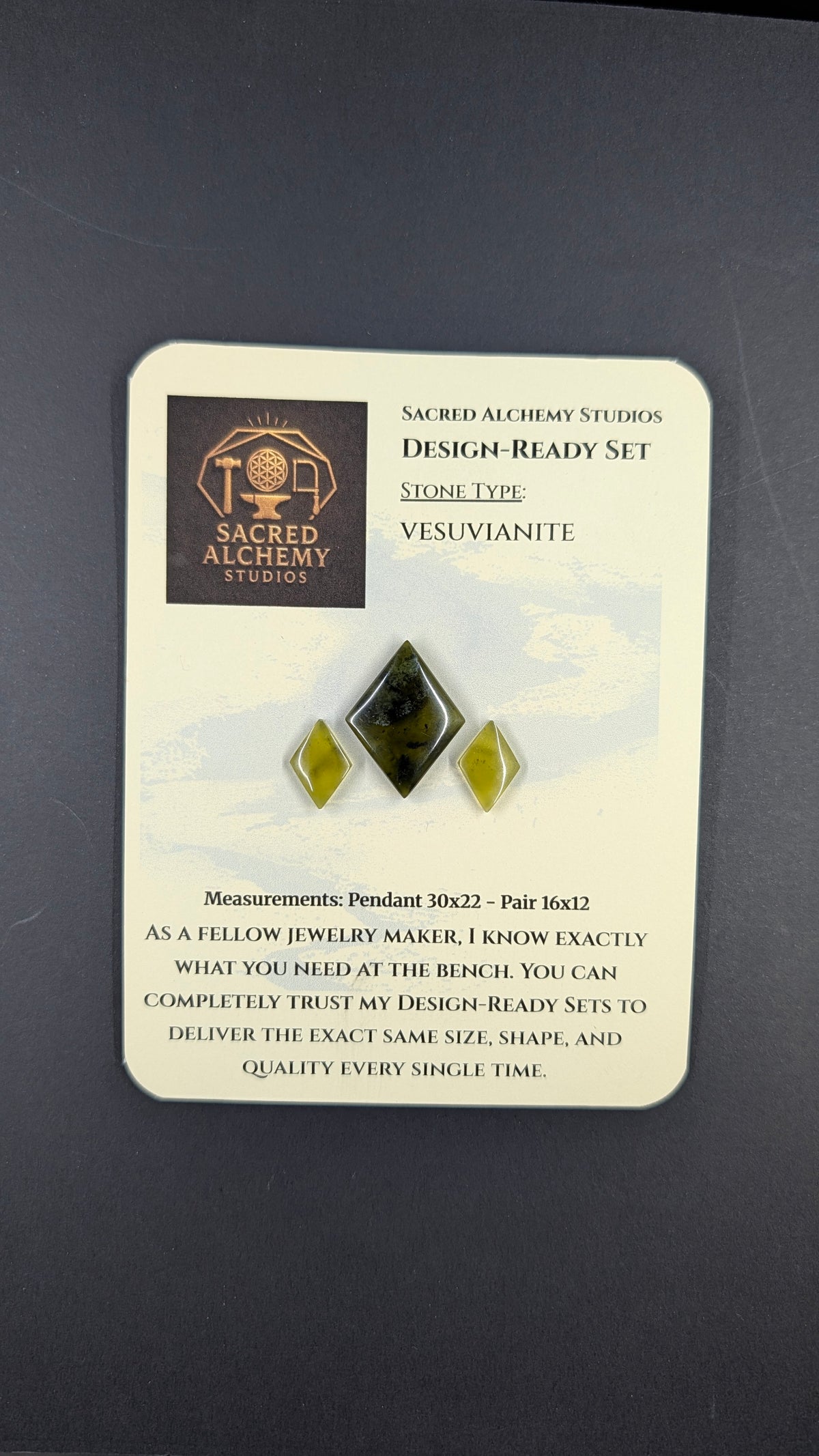 Rhombus Shape - Vesuvianite - Design-Ready™™