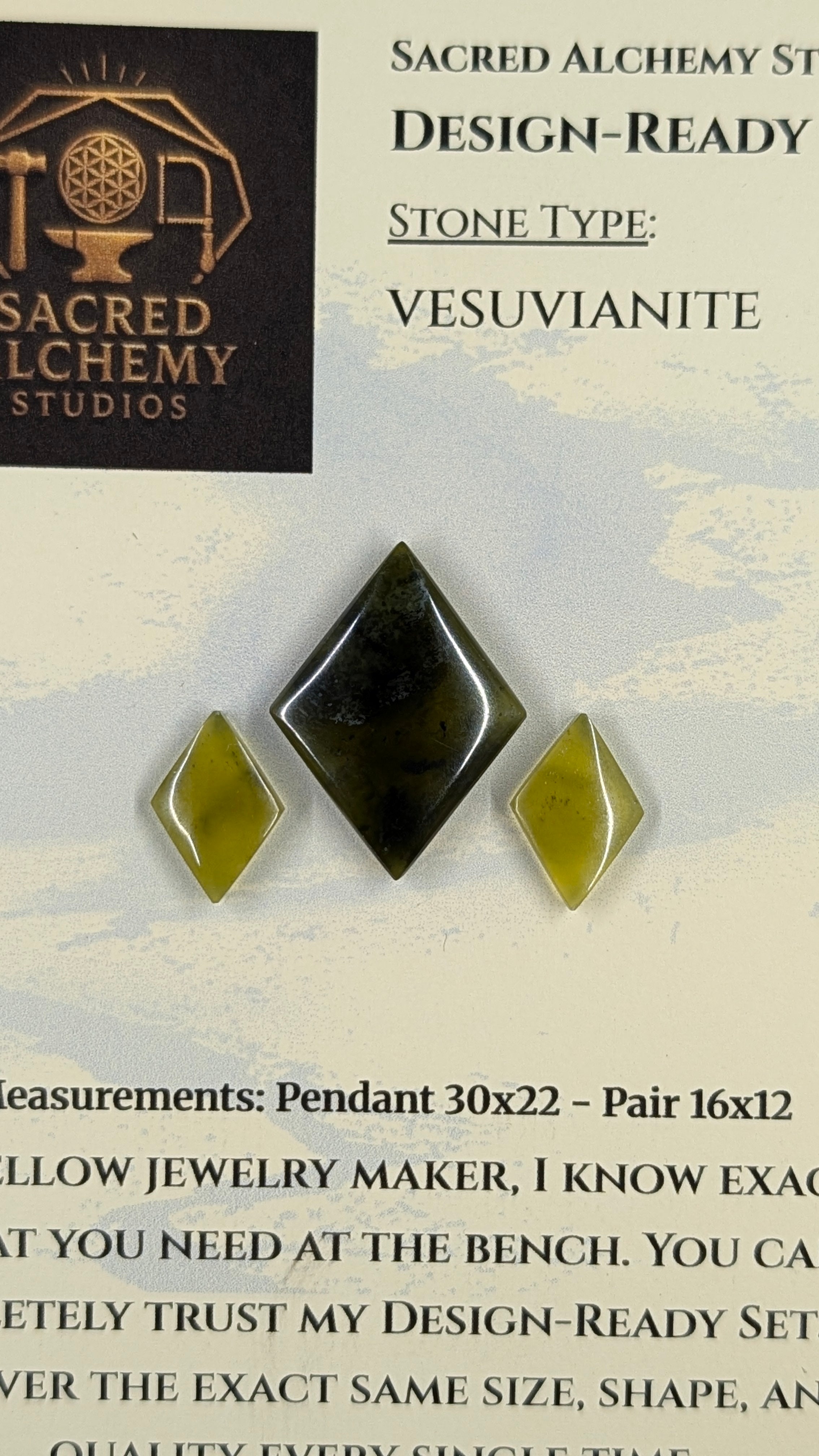 Rhombus Shape - Vesuvianite - Design-Ready™™