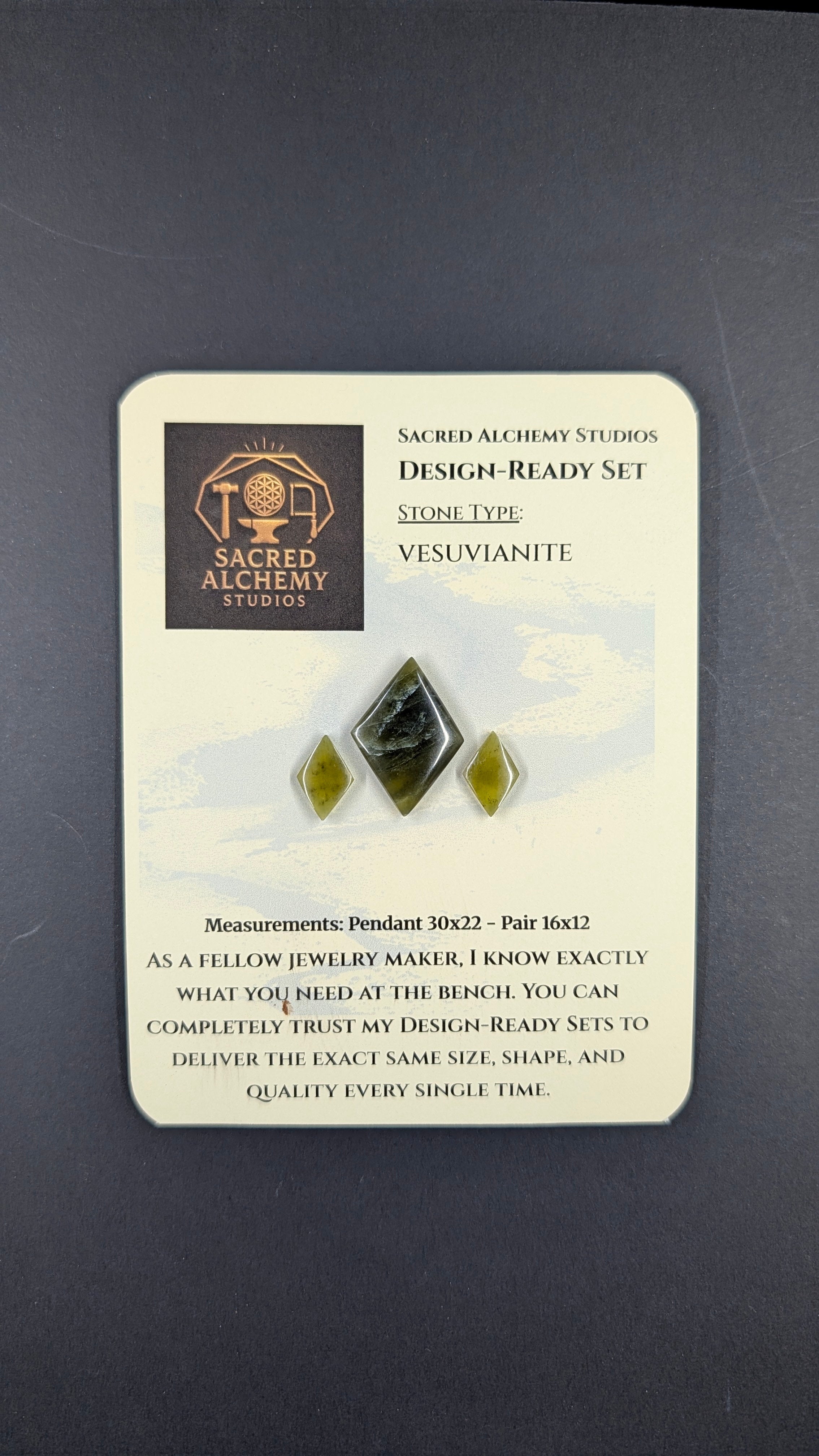 Rhombus Shape - Vesuvianite - Design Ready