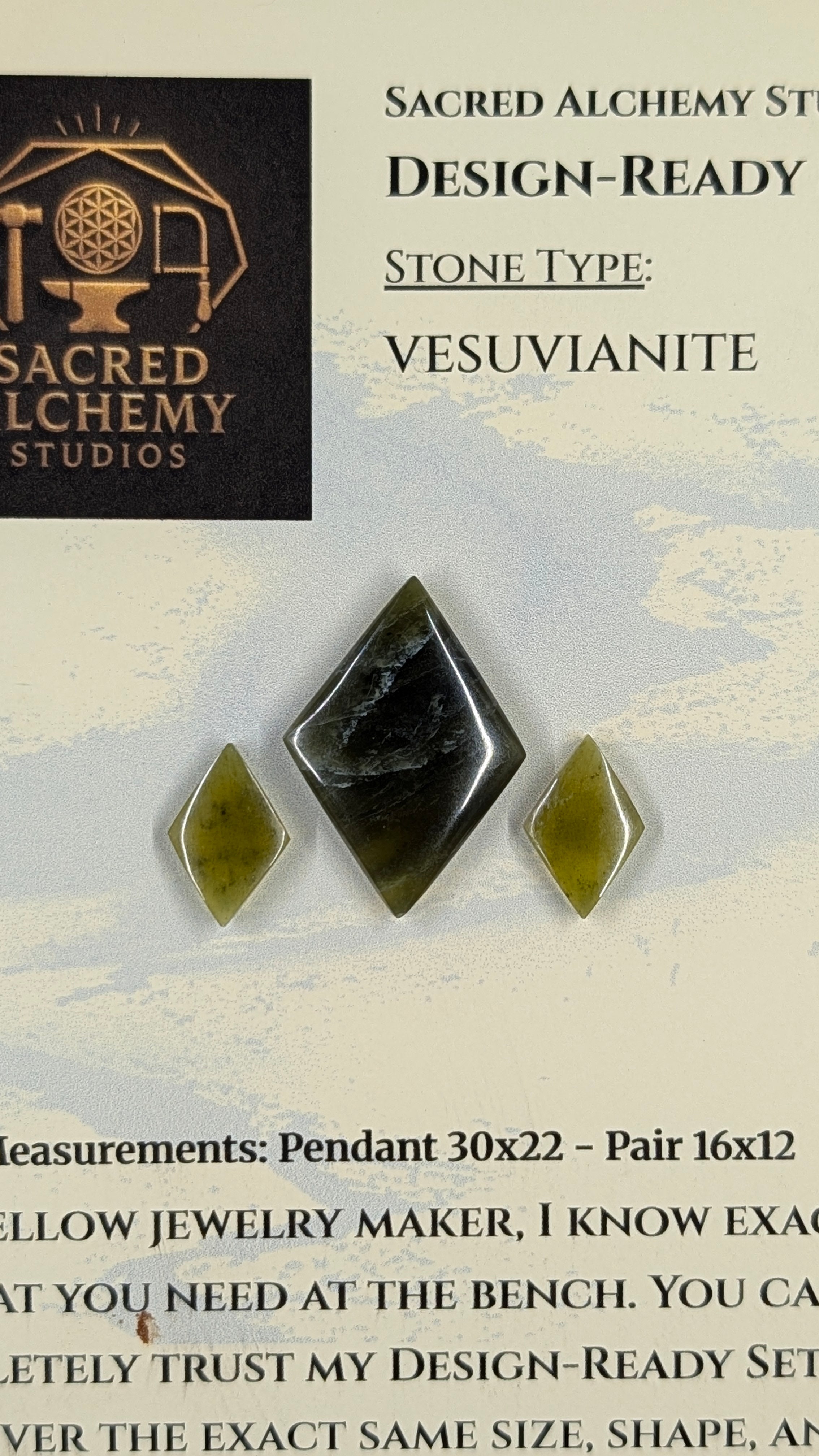 Rhombus Shape - Vesuvianite - Design Ready
