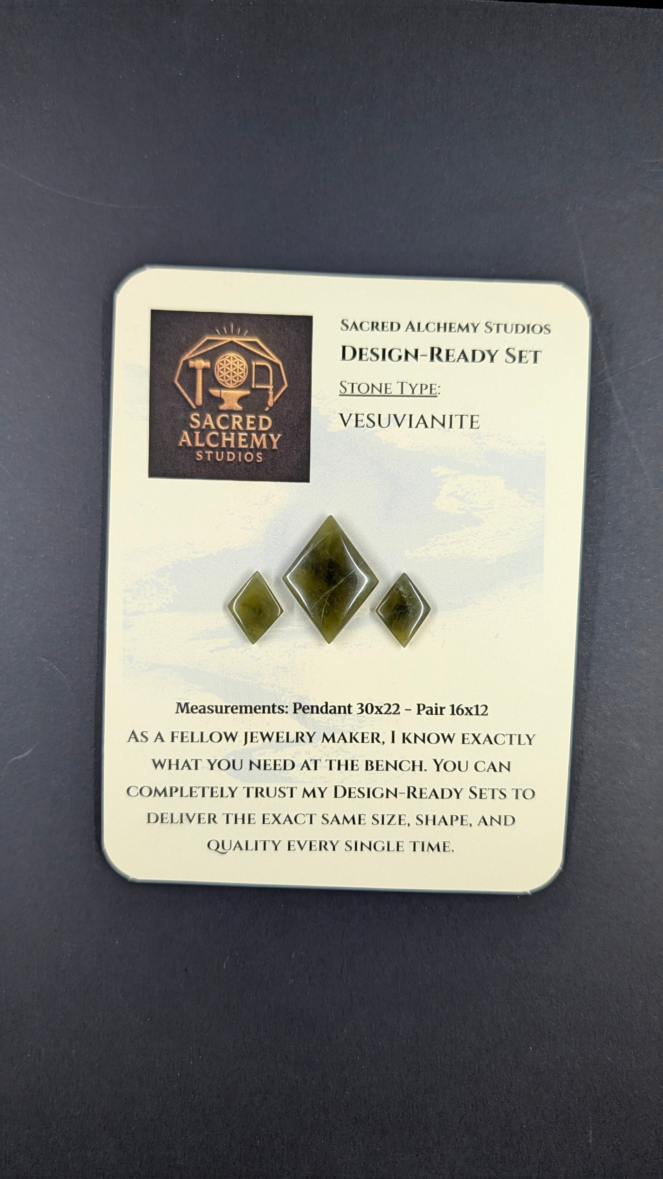 Rhombus Shape - Vesuvianite - Design Ready
