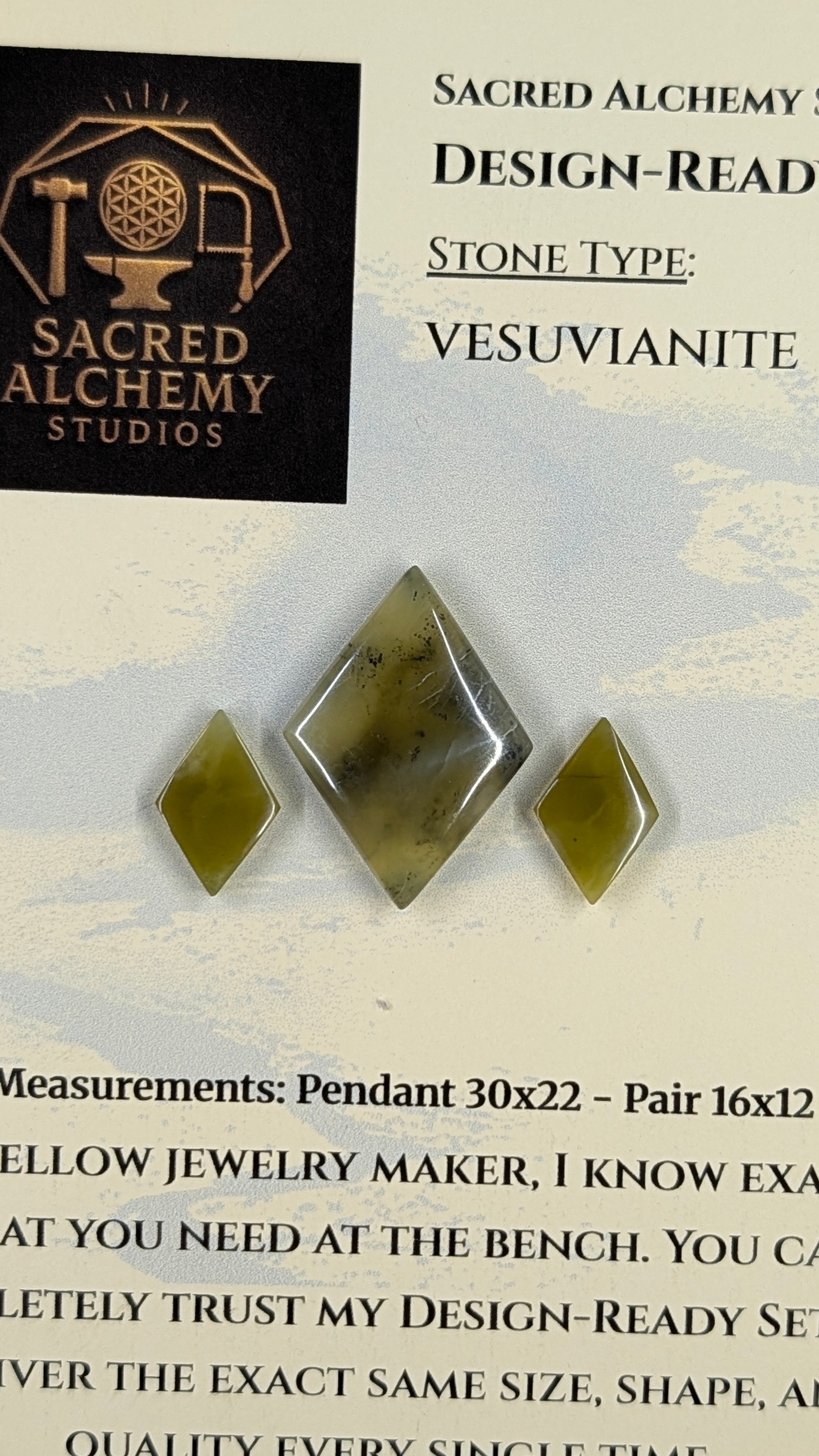 Rhombus Shape - Vesuvianite - Design-Ready™™