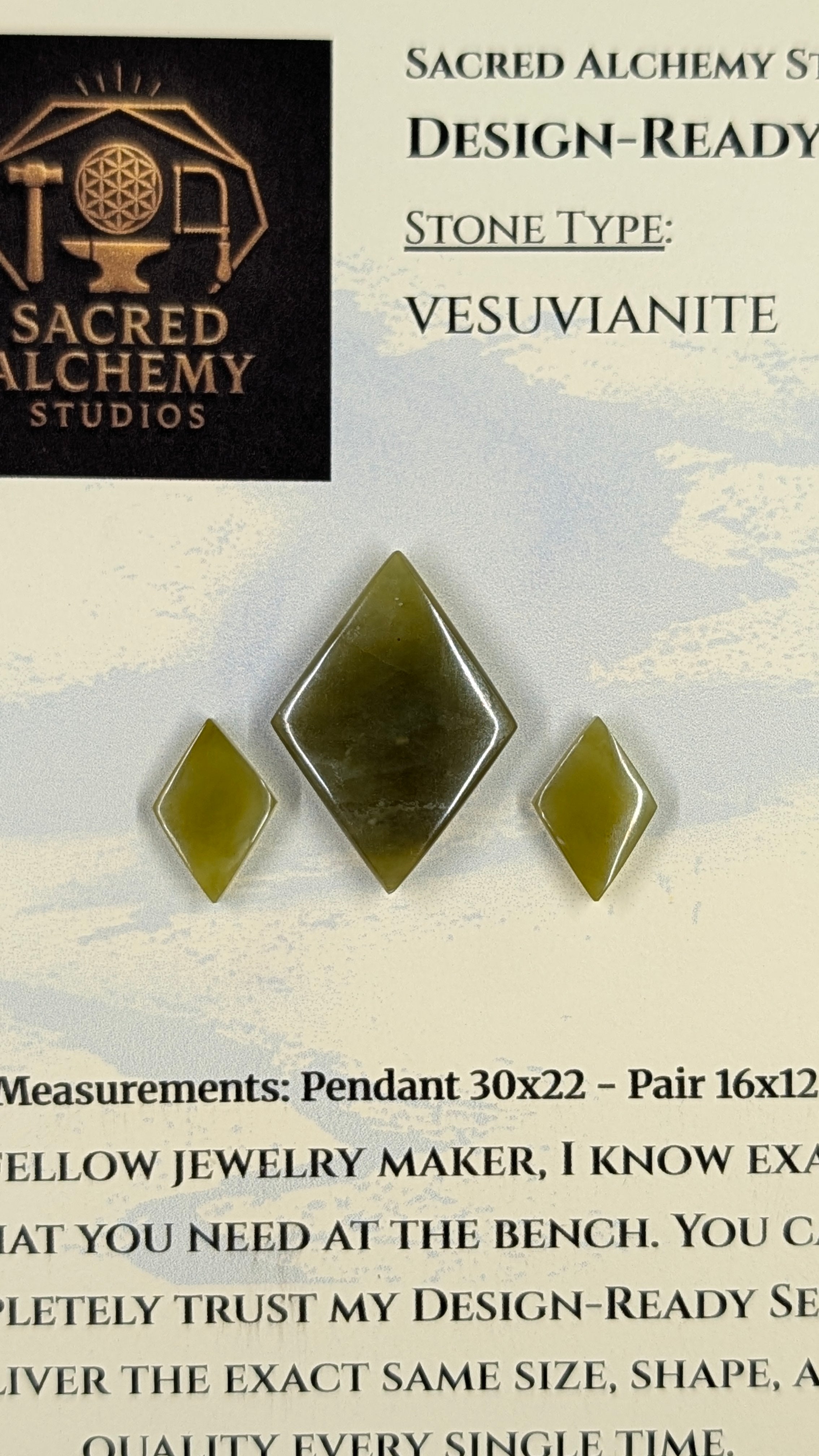 Rhombus Shape - Vesuvianite - Design-Ready™™