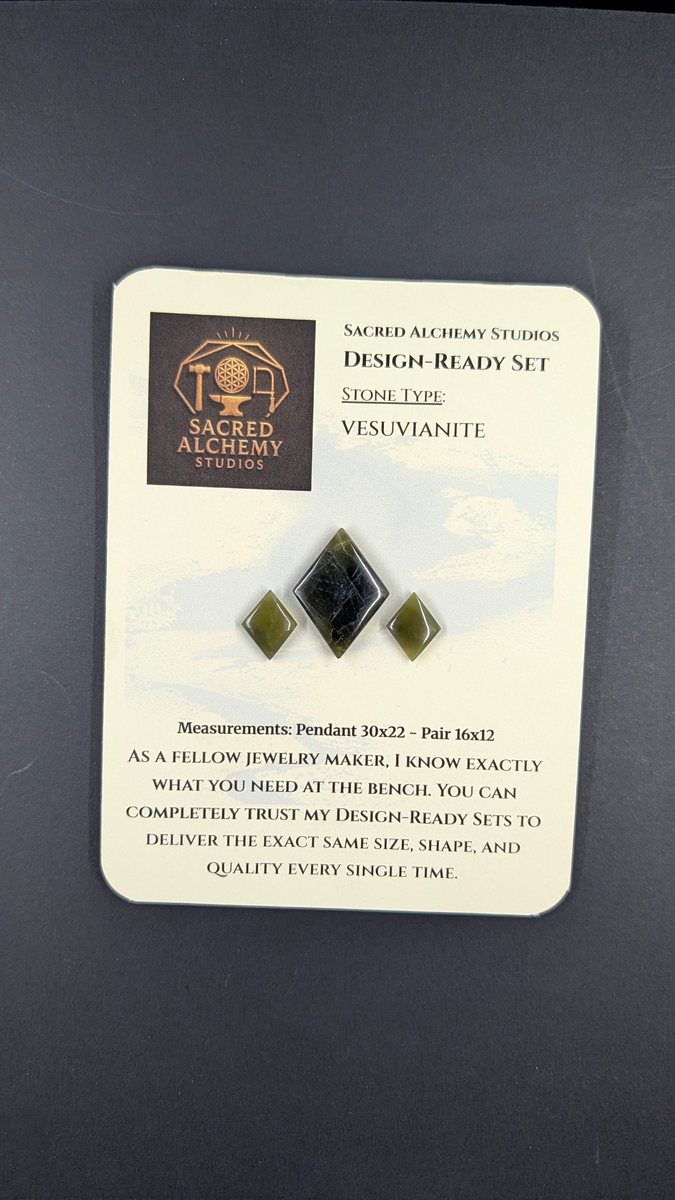 Rhombus Shape - Vesuvianite - Design Ready