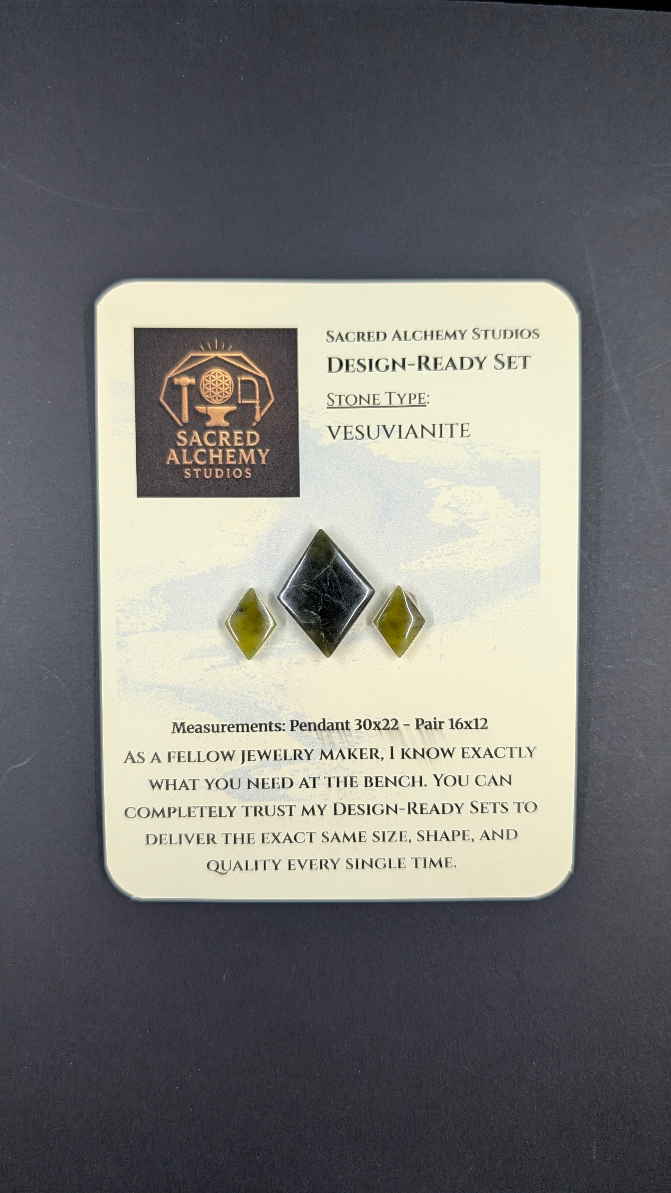 Rhombus Shape - Vesuvianite - Design Ready