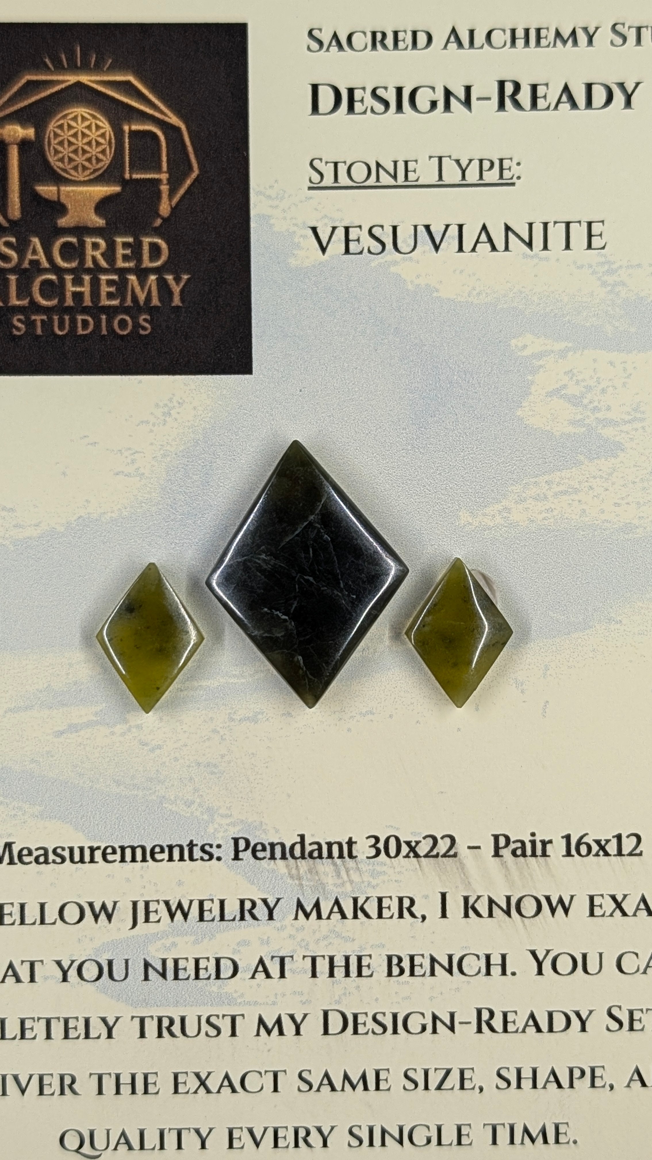 Rhombus Shape - Vesuvianite - Design Ready